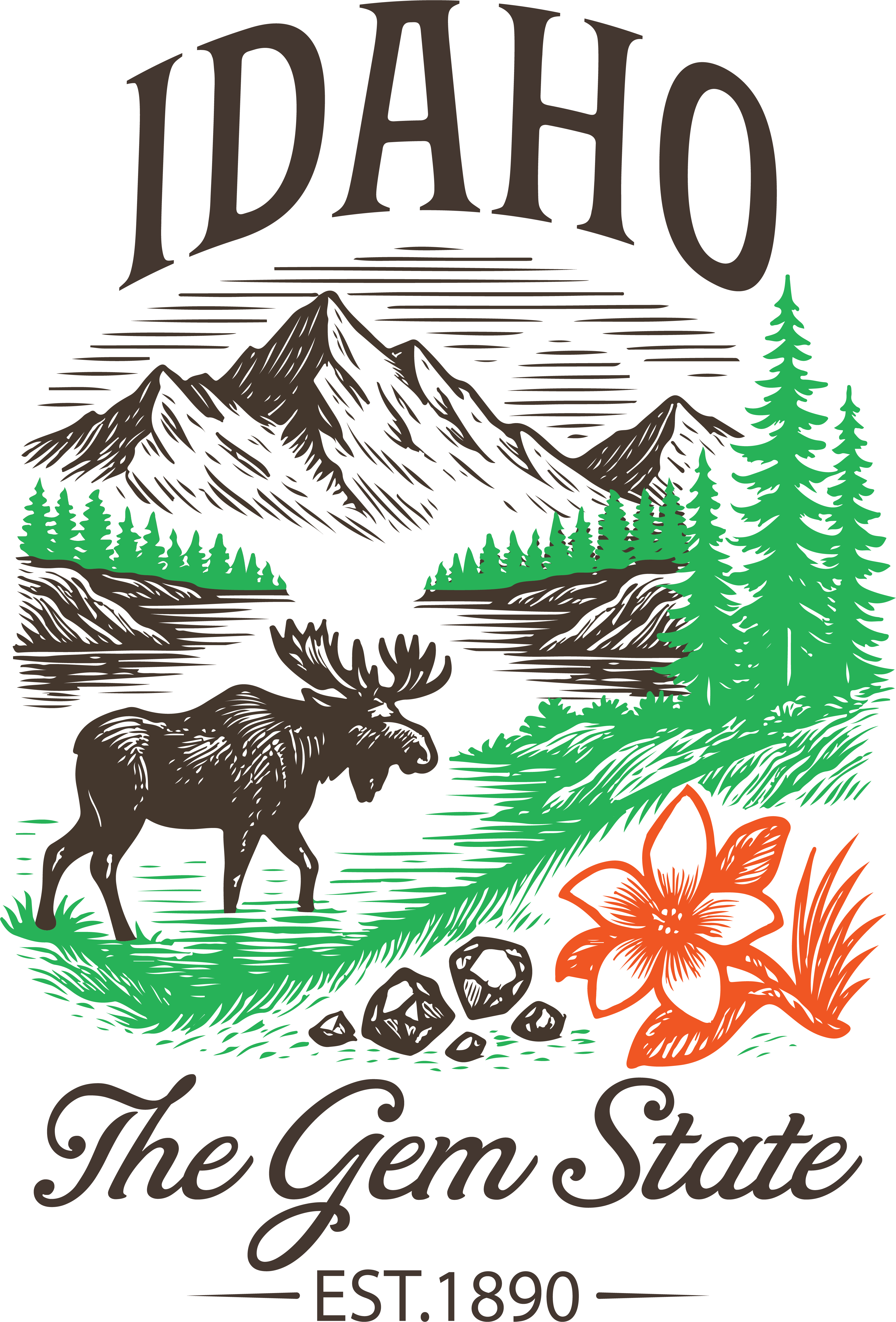 Idaho Mountain Wilderness DTF Transfer