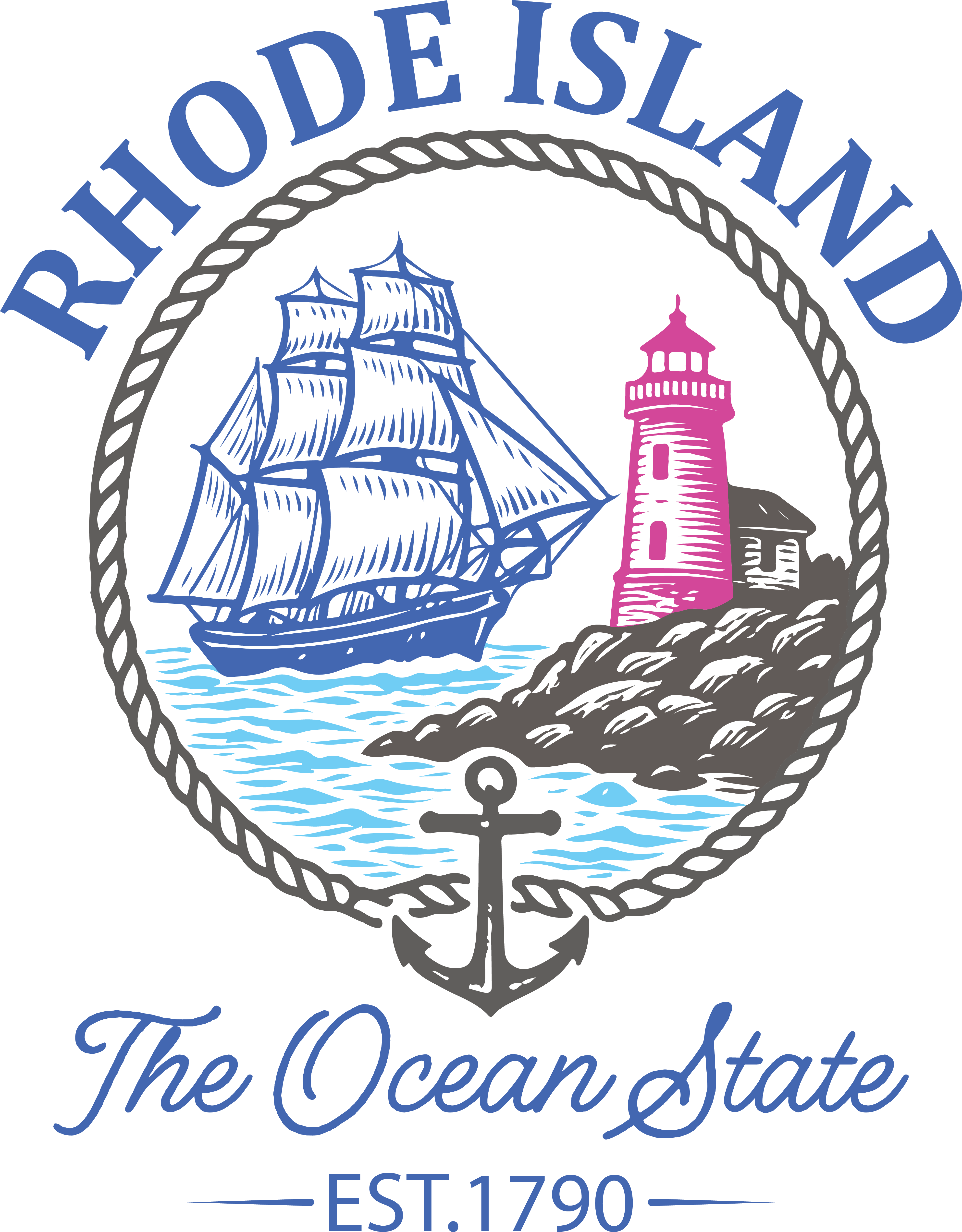 Rhode Island Ocean State Heritage DTF Transfer