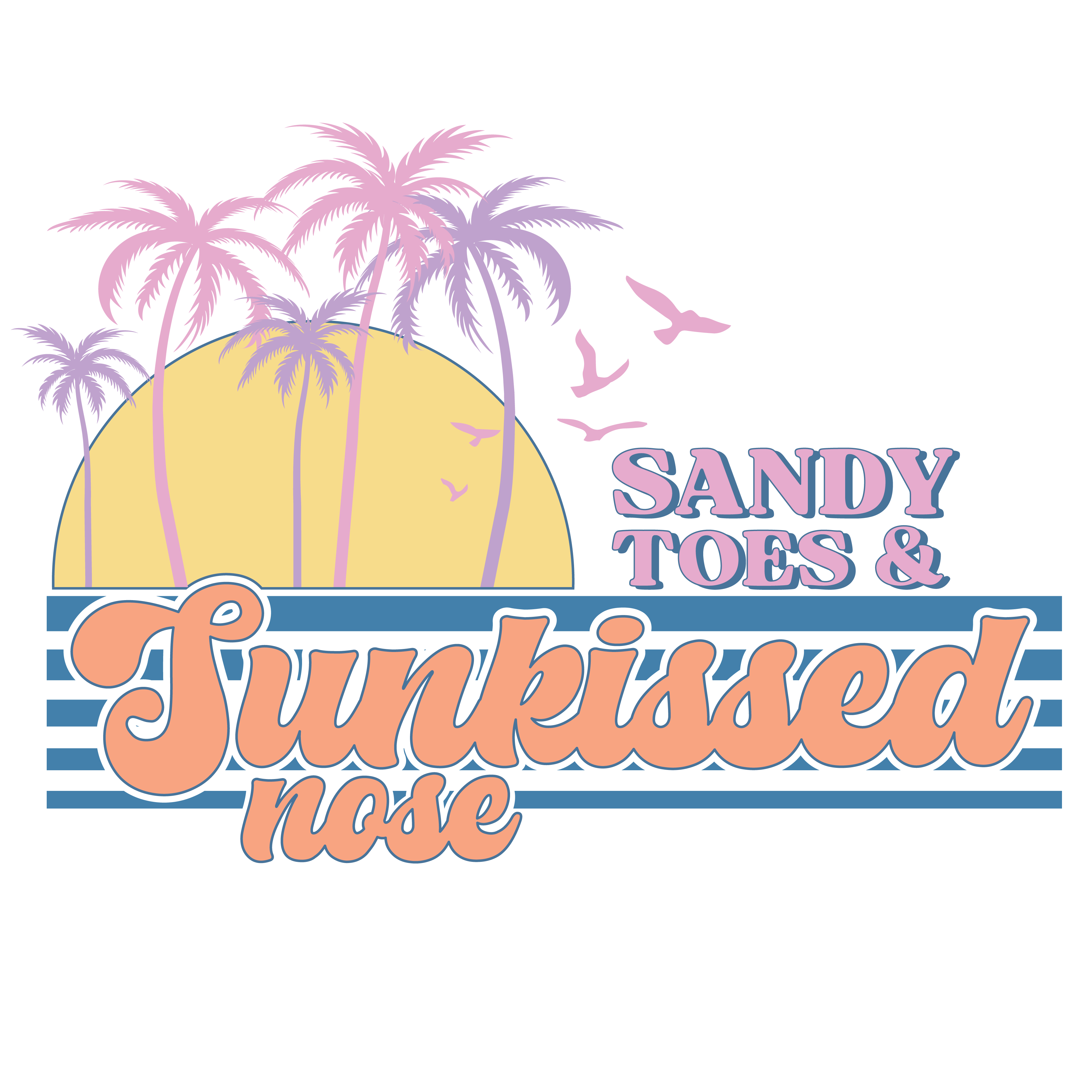 Sandy Toes And Sunkissed Nose DTF Transfer