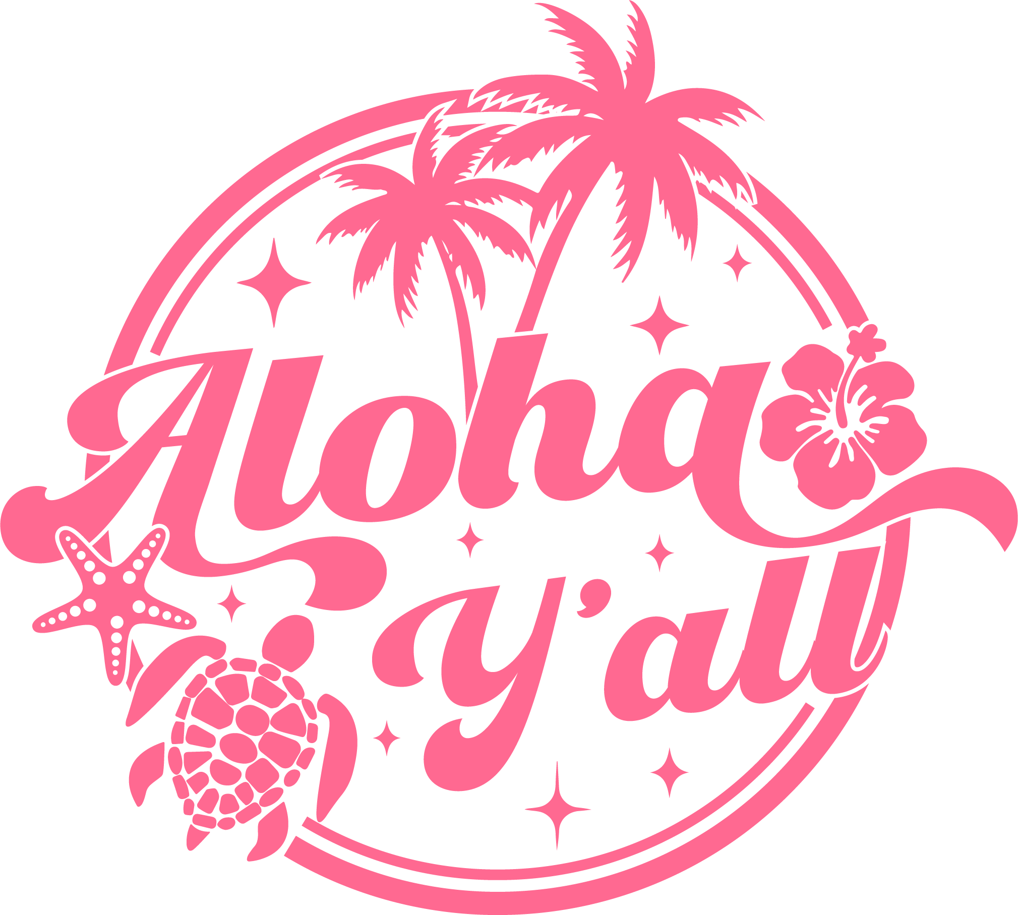 Aloha Island Paradise DTF Transfer