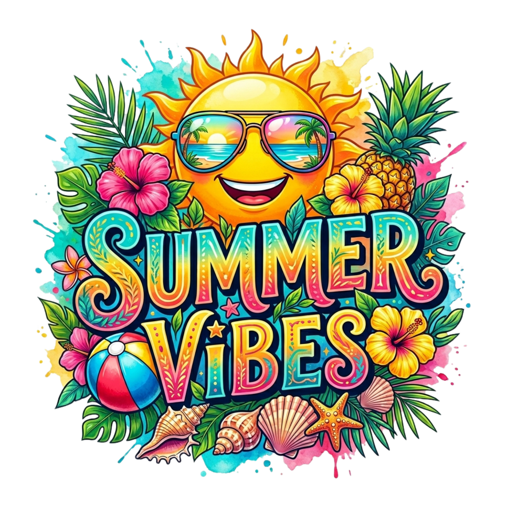 Sunny Summer Vibes DTF Transfer