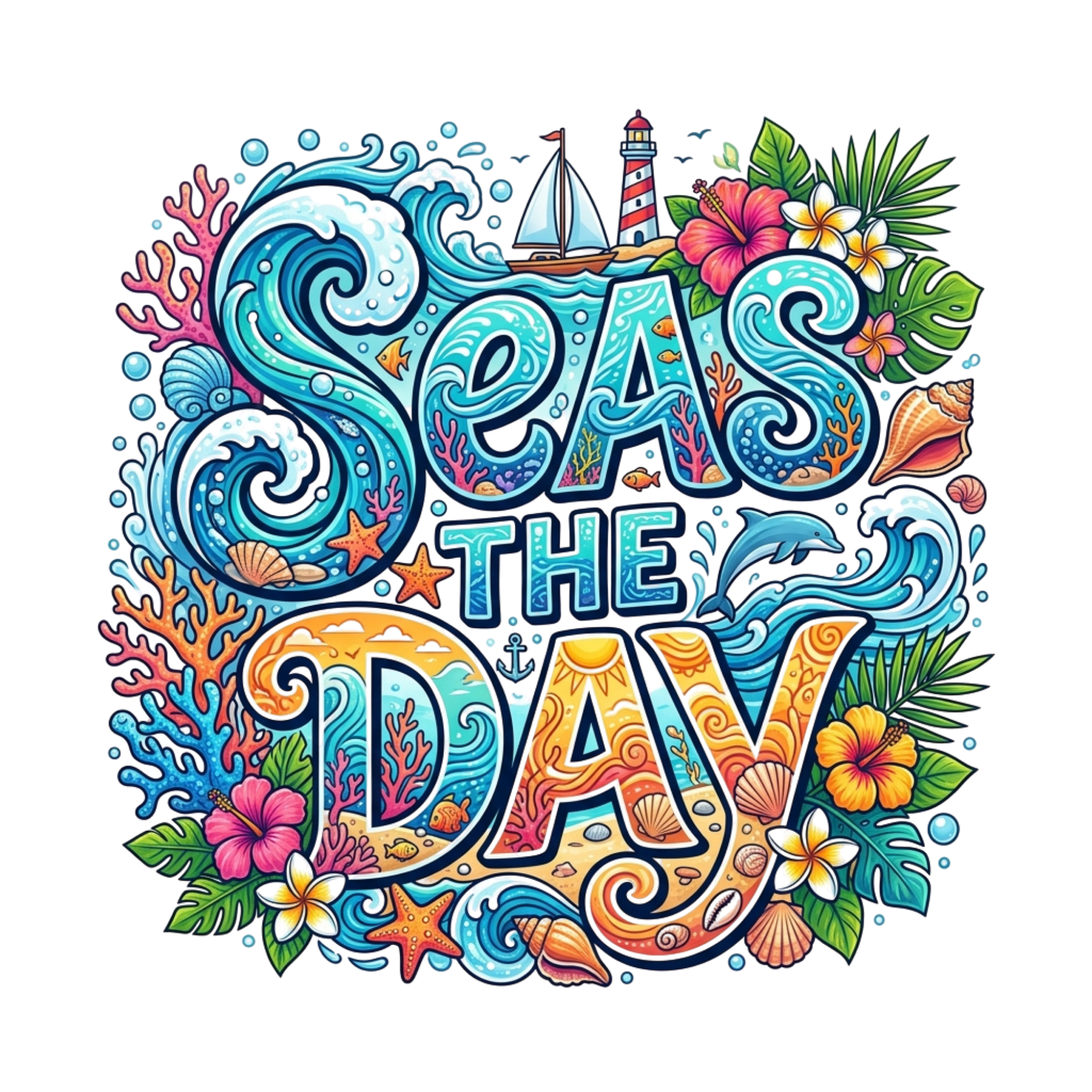 Seas The Day DTF Transfer