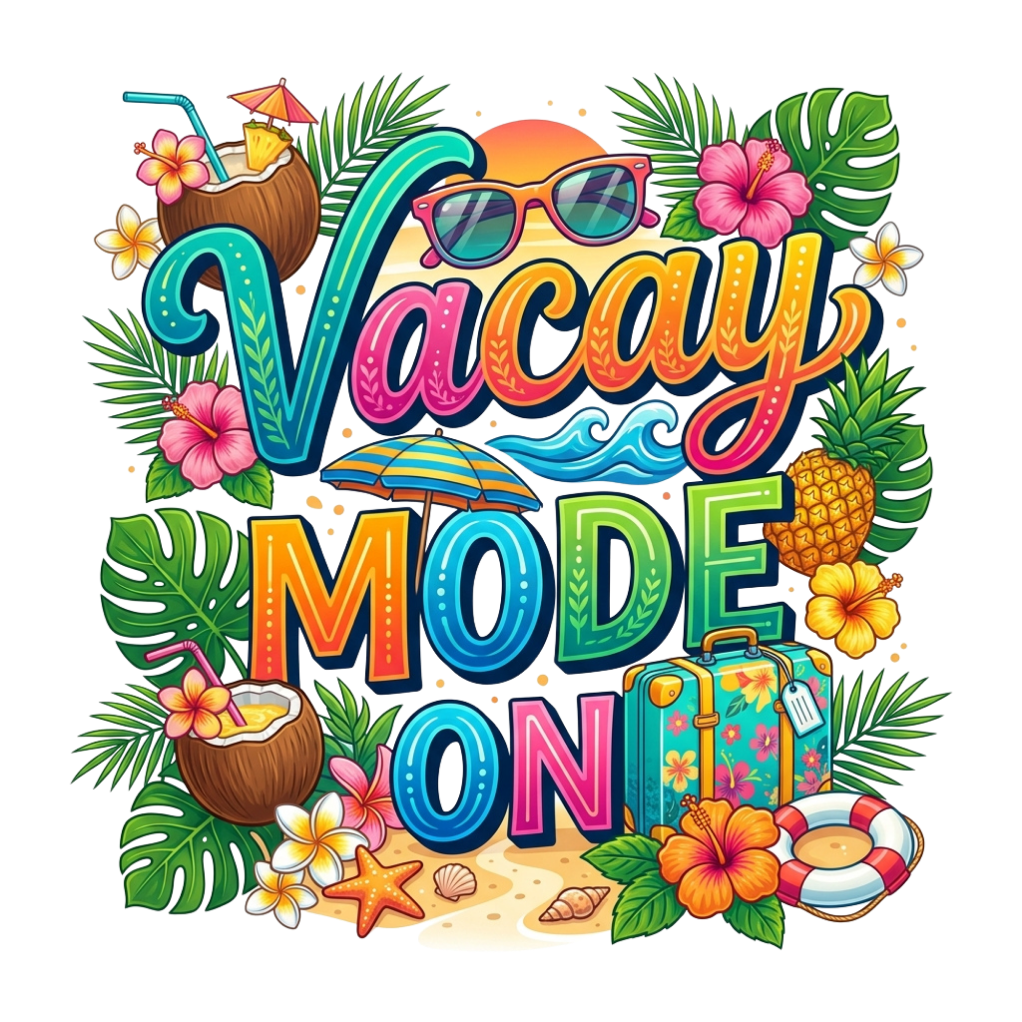 Vacation Mode On DTF Transfer