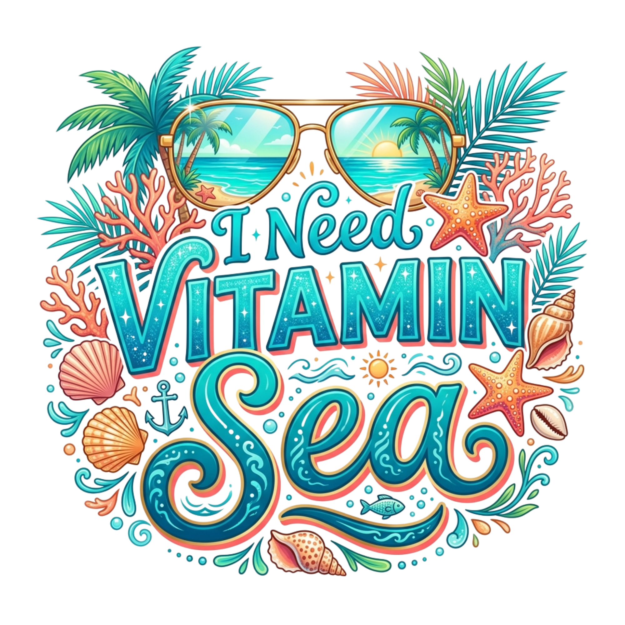 I Need Vitamin Sea DTF Transfer