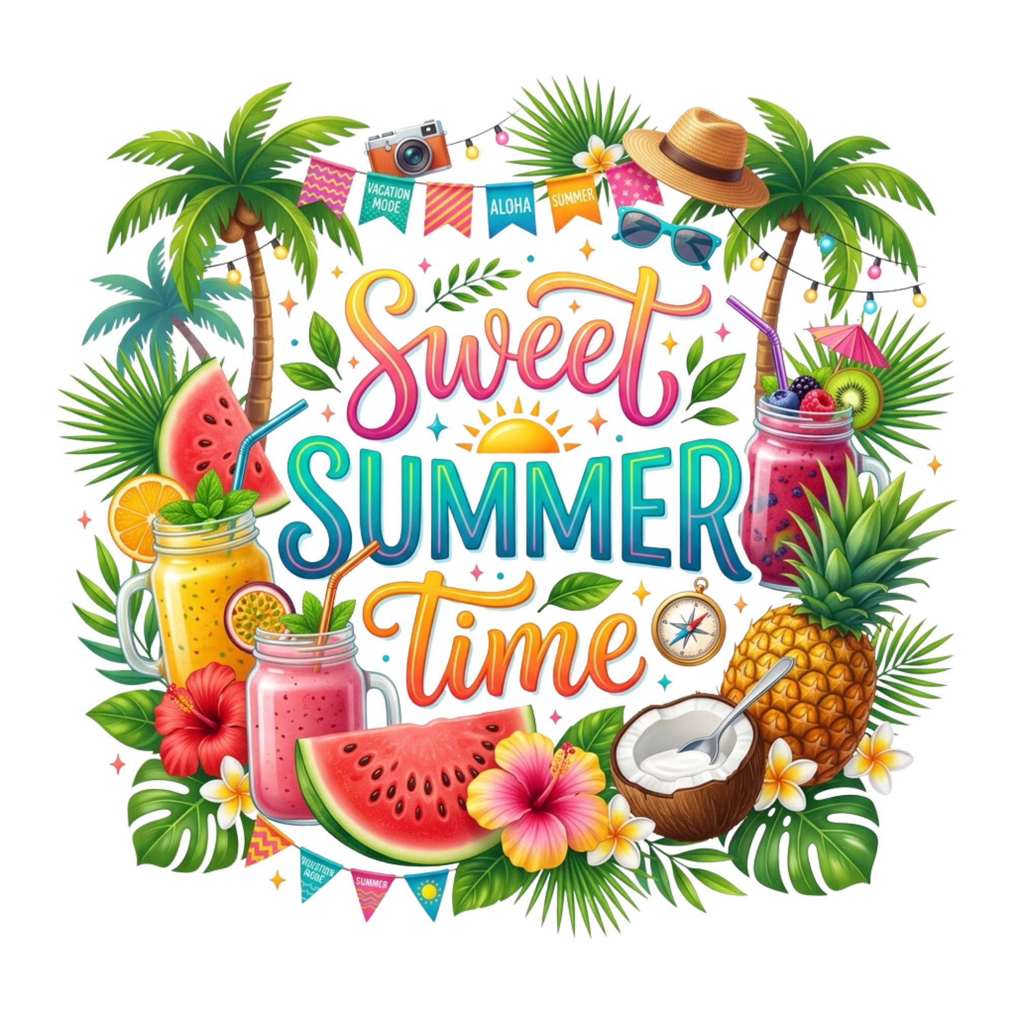 Sweet Summer Vacation Vibes DTF Transfer
