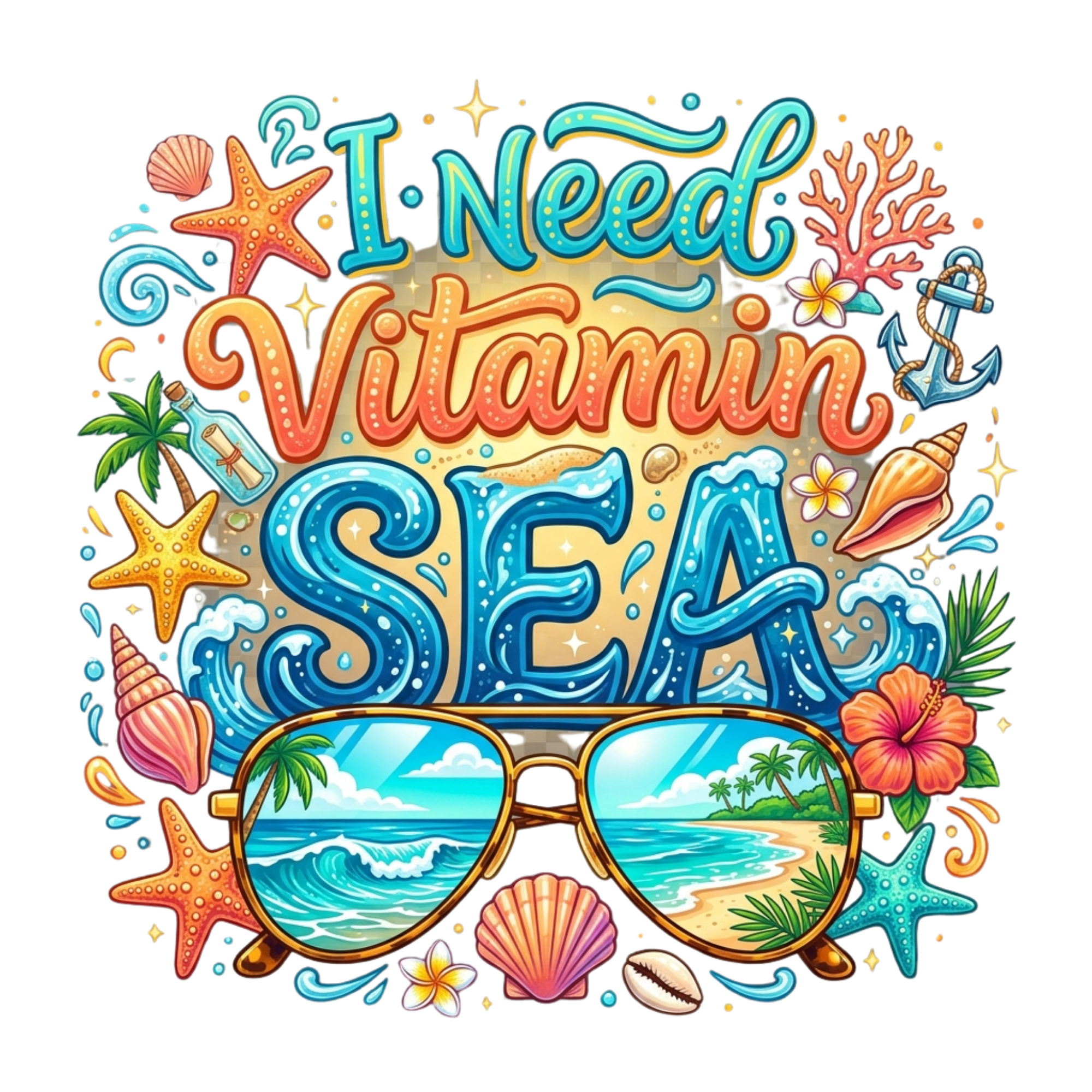 I Need Vitamin Sea DTF Transfer