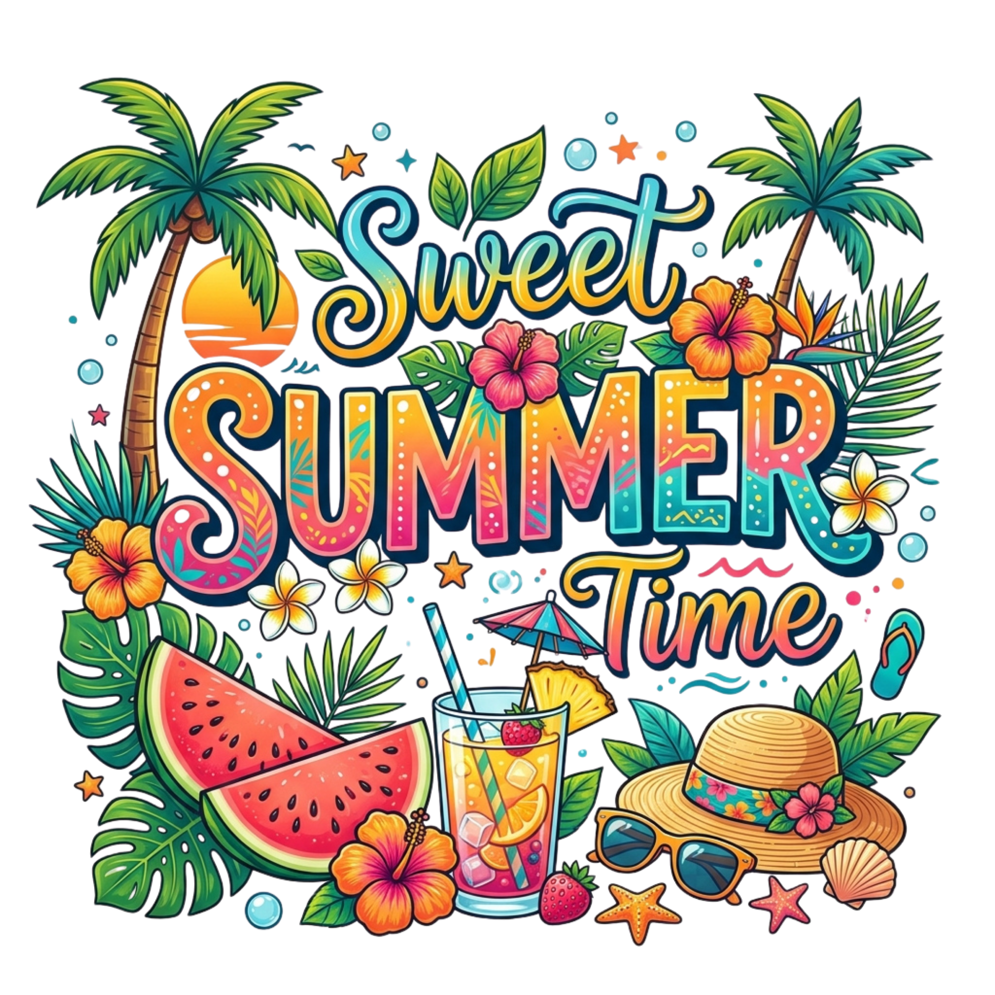 Sweet Summer Time DTF Transfer