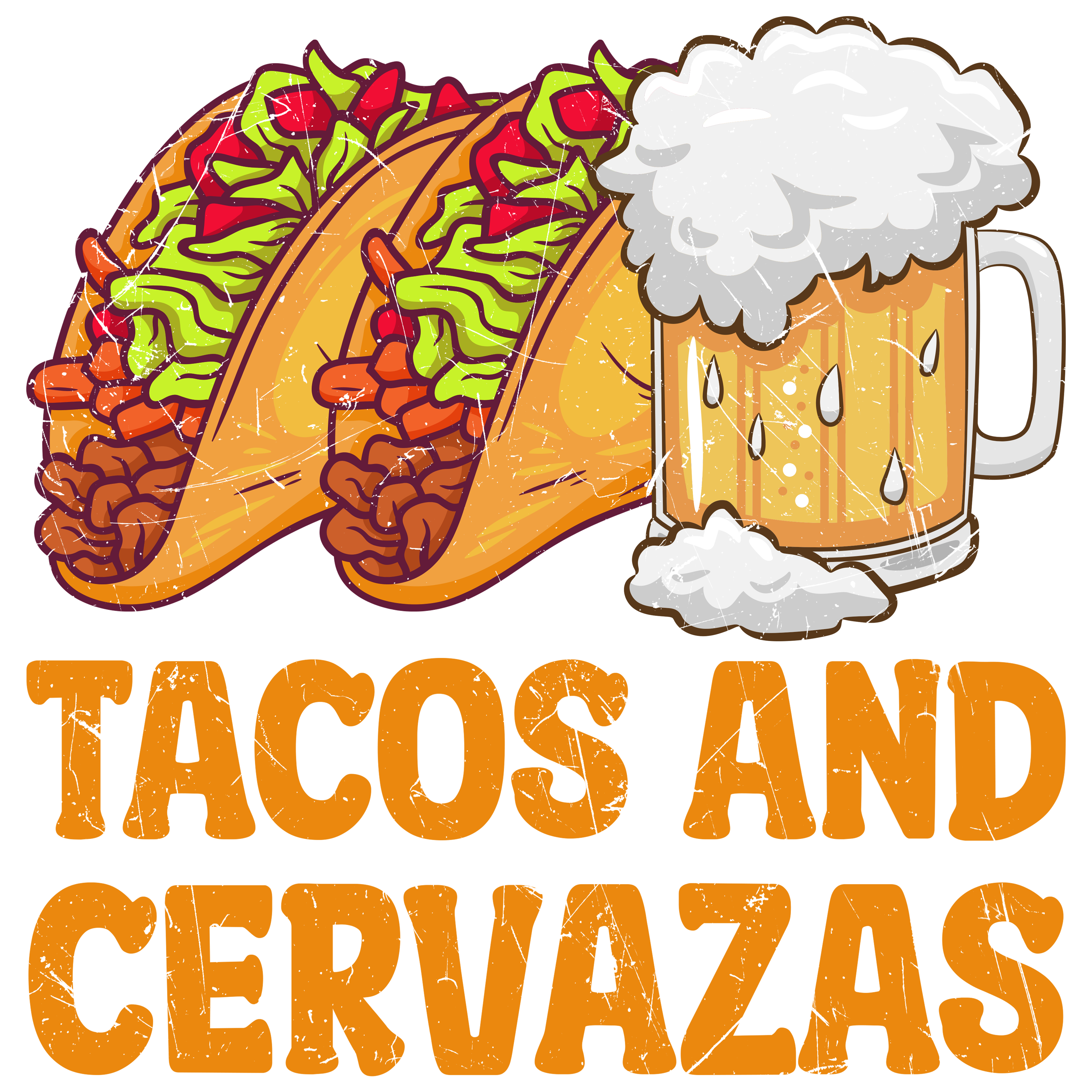 Tacos And Cervezas DTF Transfer