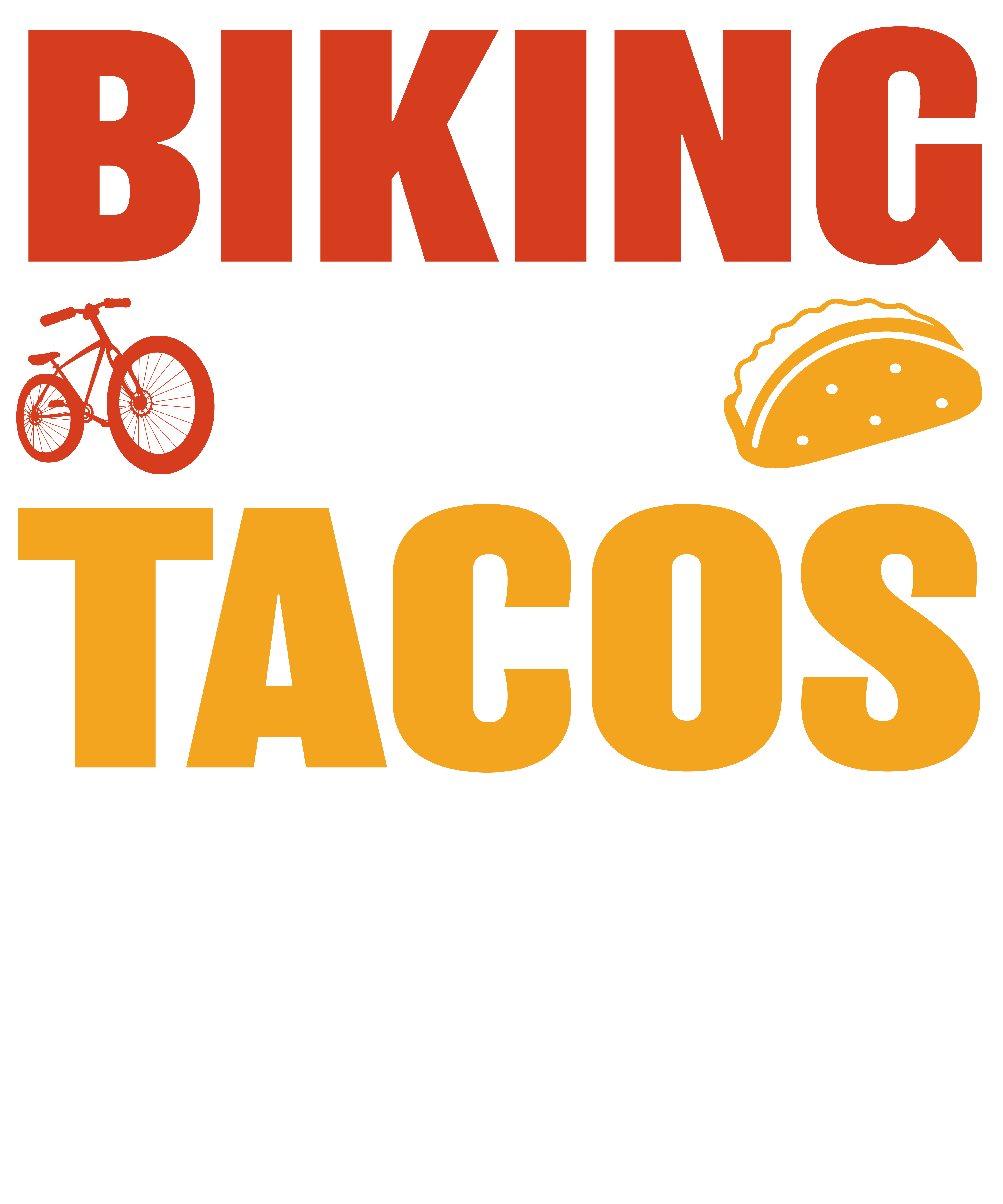 Biking And Tacos DTF Transfer