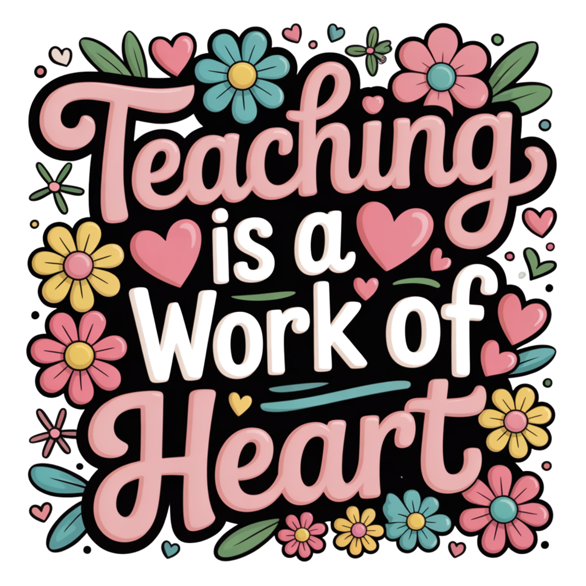 Teaching Is A Work Of Heart DTF Transfer
