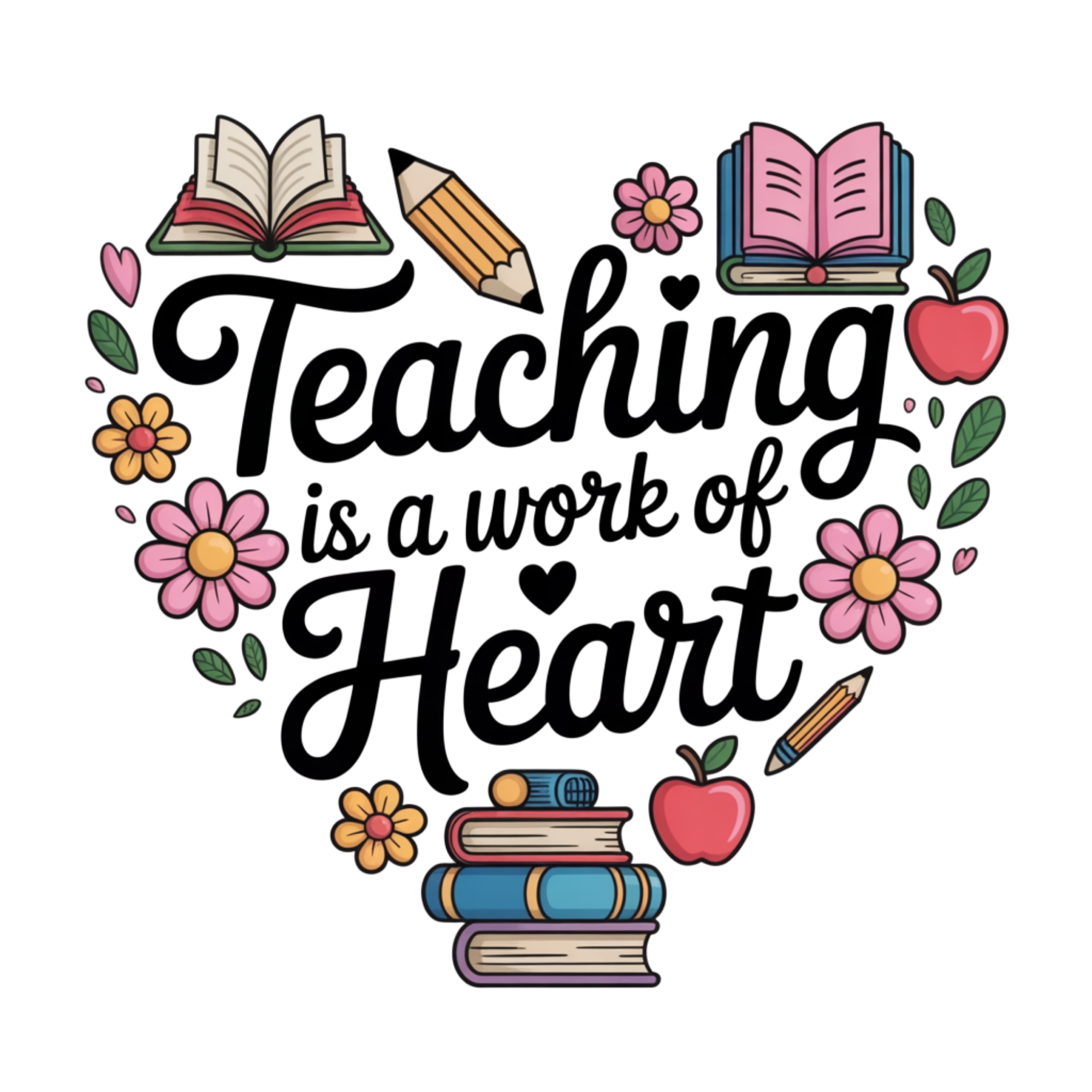Teaching Is A Work Of Heart DTF Transfer