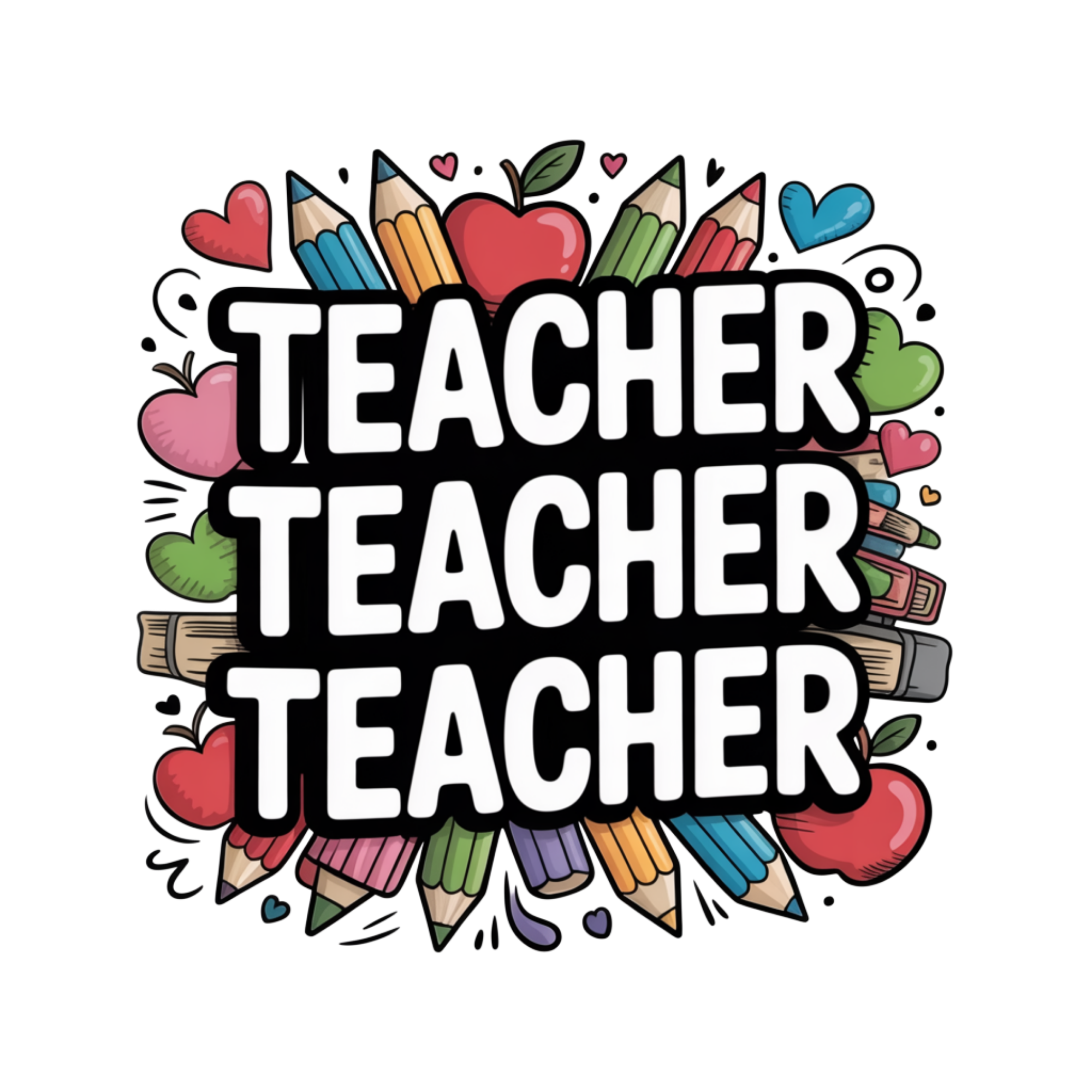 Teacher Teacher Teacher DTF Transfer