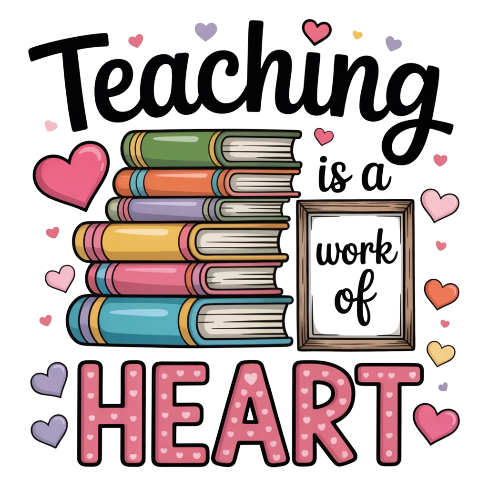 Teaching Is A Work Of Heart DTF Transfer