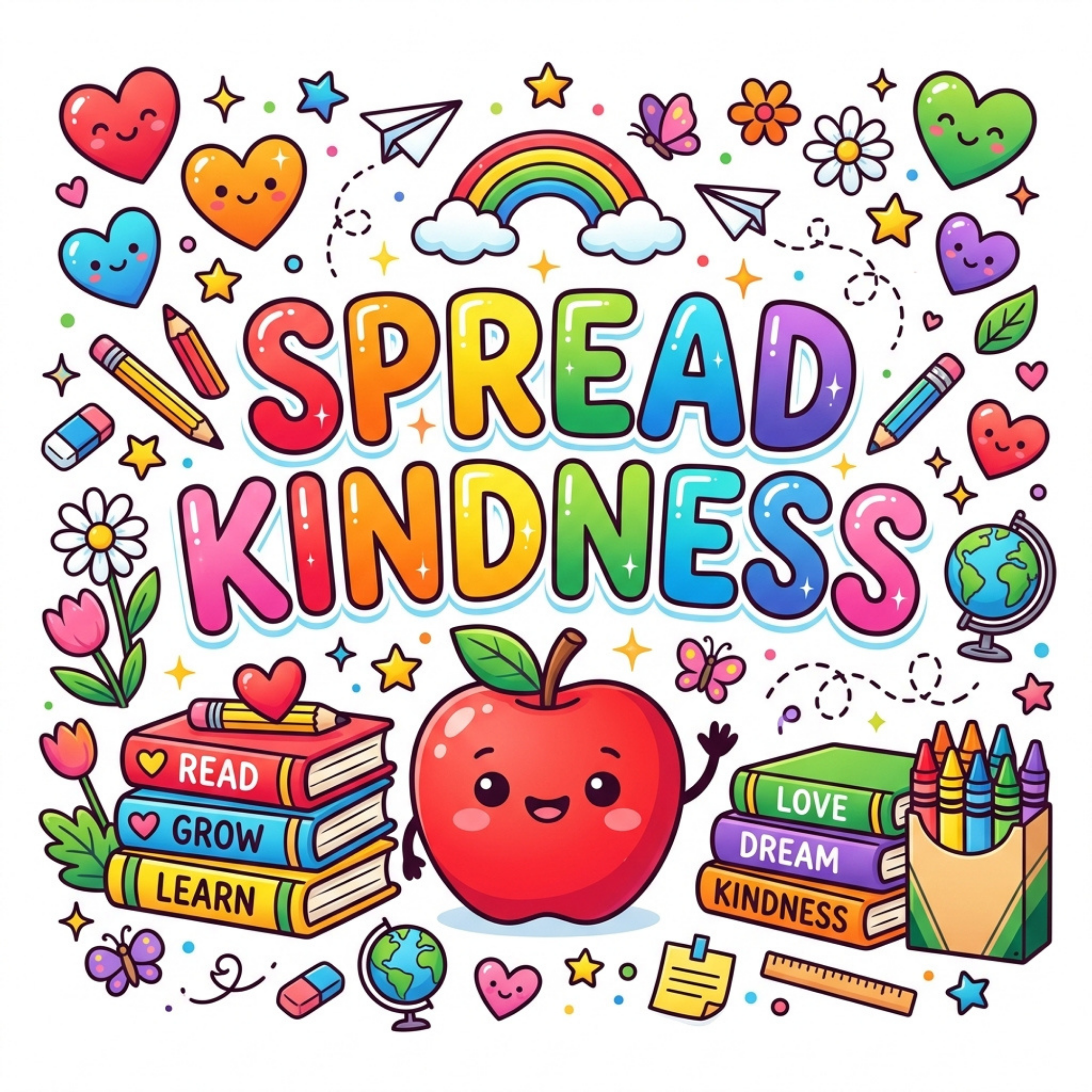 Spread Kindness And Learning DTF Transfer
