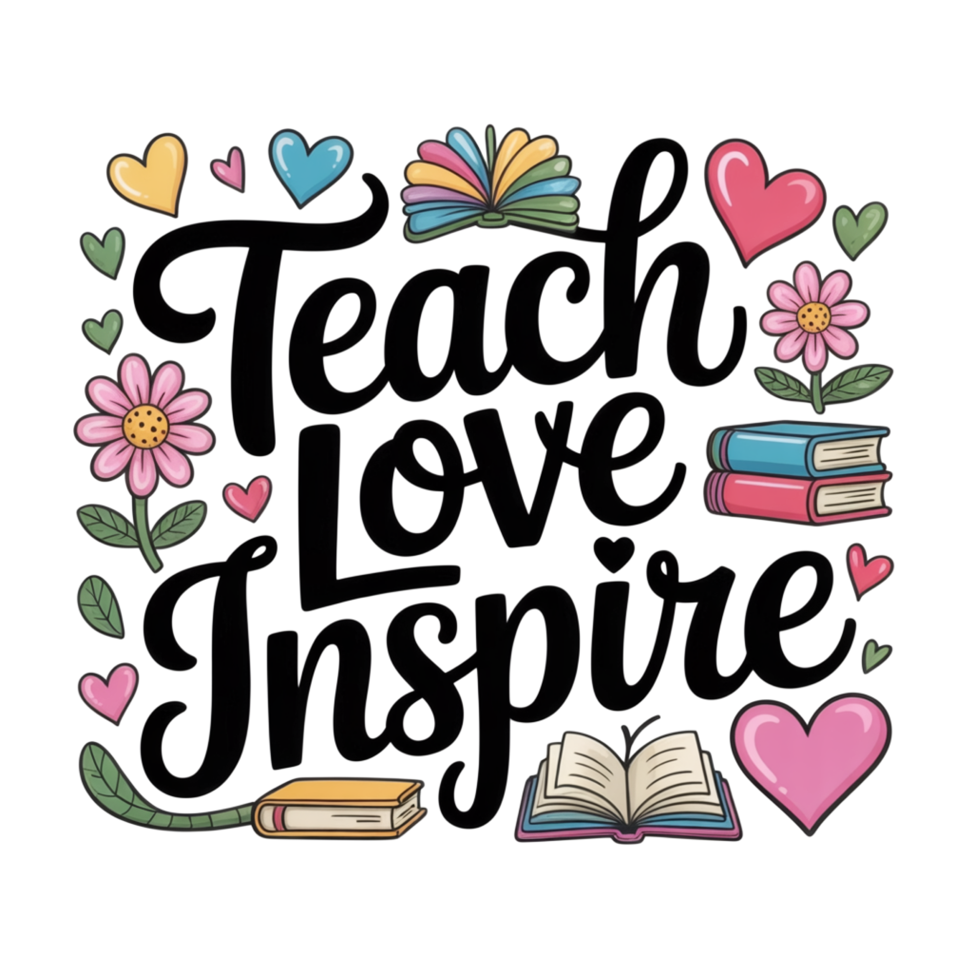 Teach Love Inspire DTF Transfer