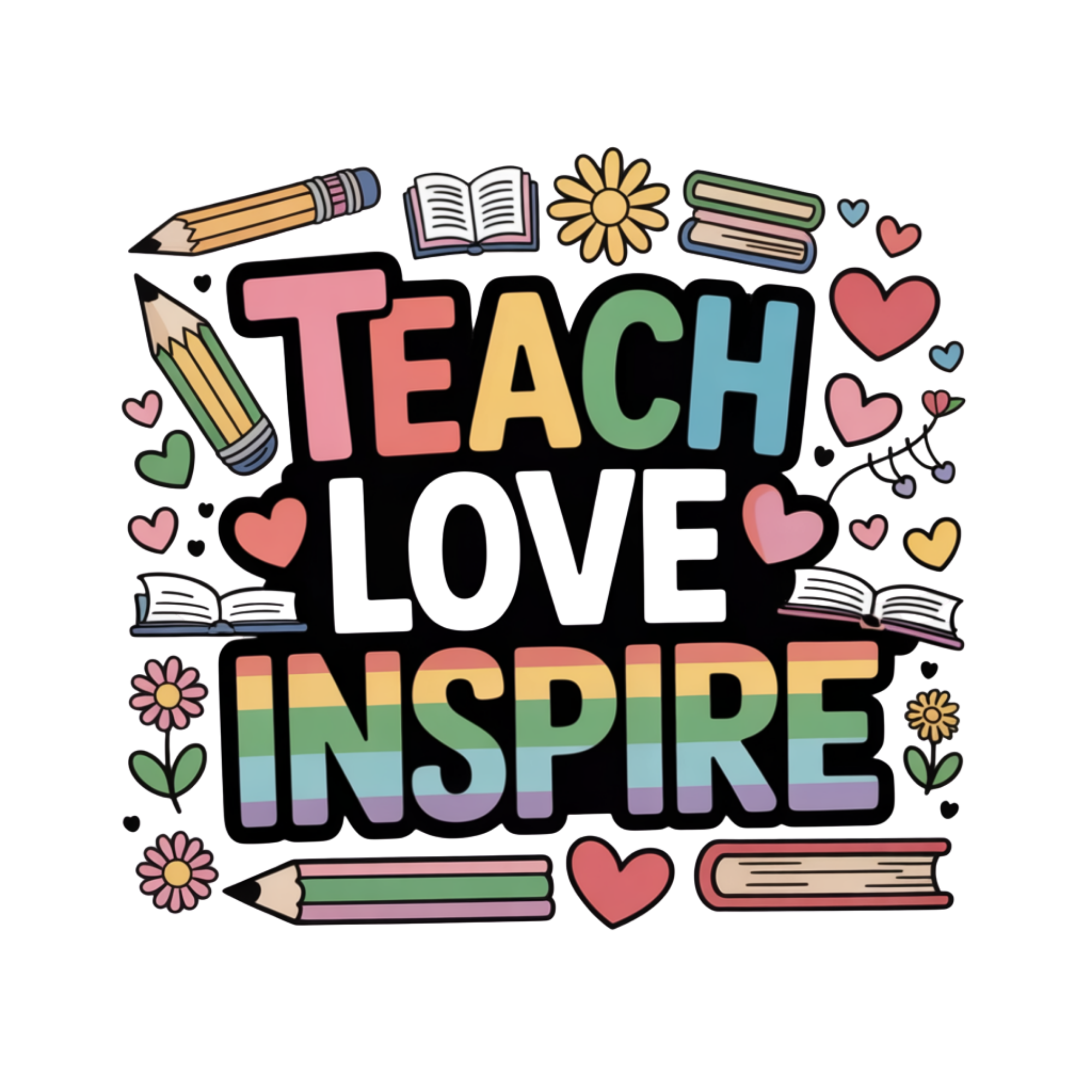 Teach Love Inspire DTF Transfer