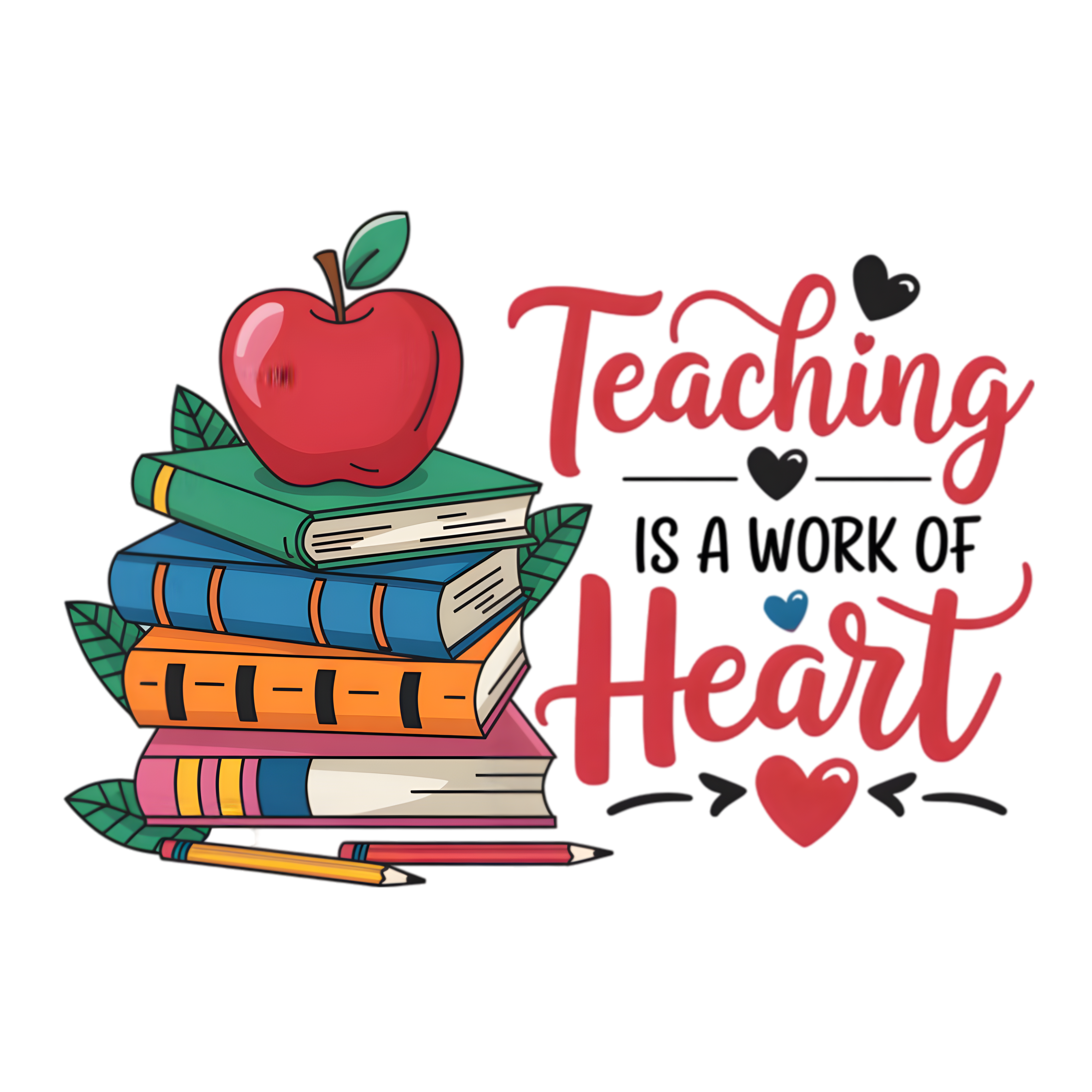Teaching Is A Work Of Heart DTF Transfer