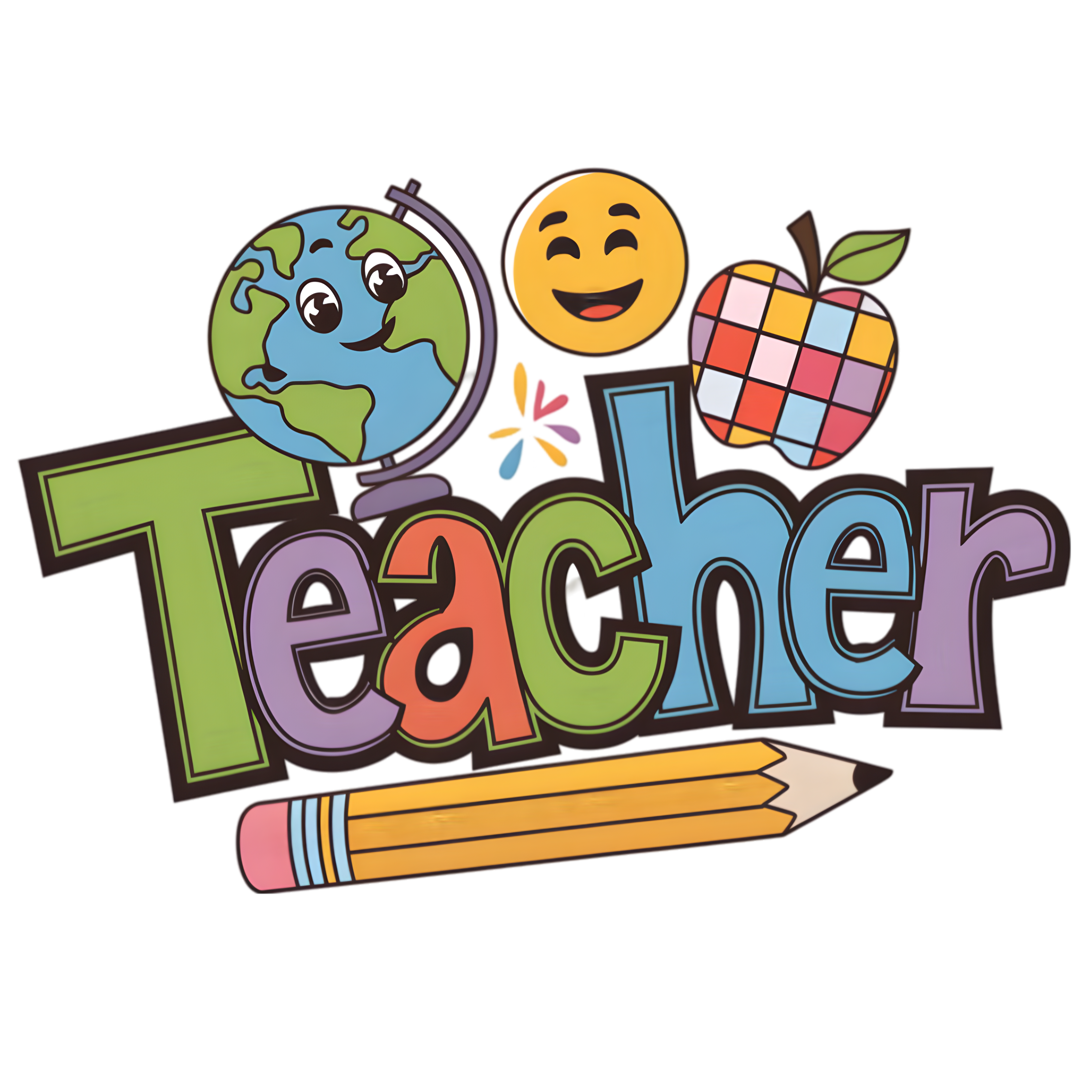Colorful Teacher Classroom DTF Transfer