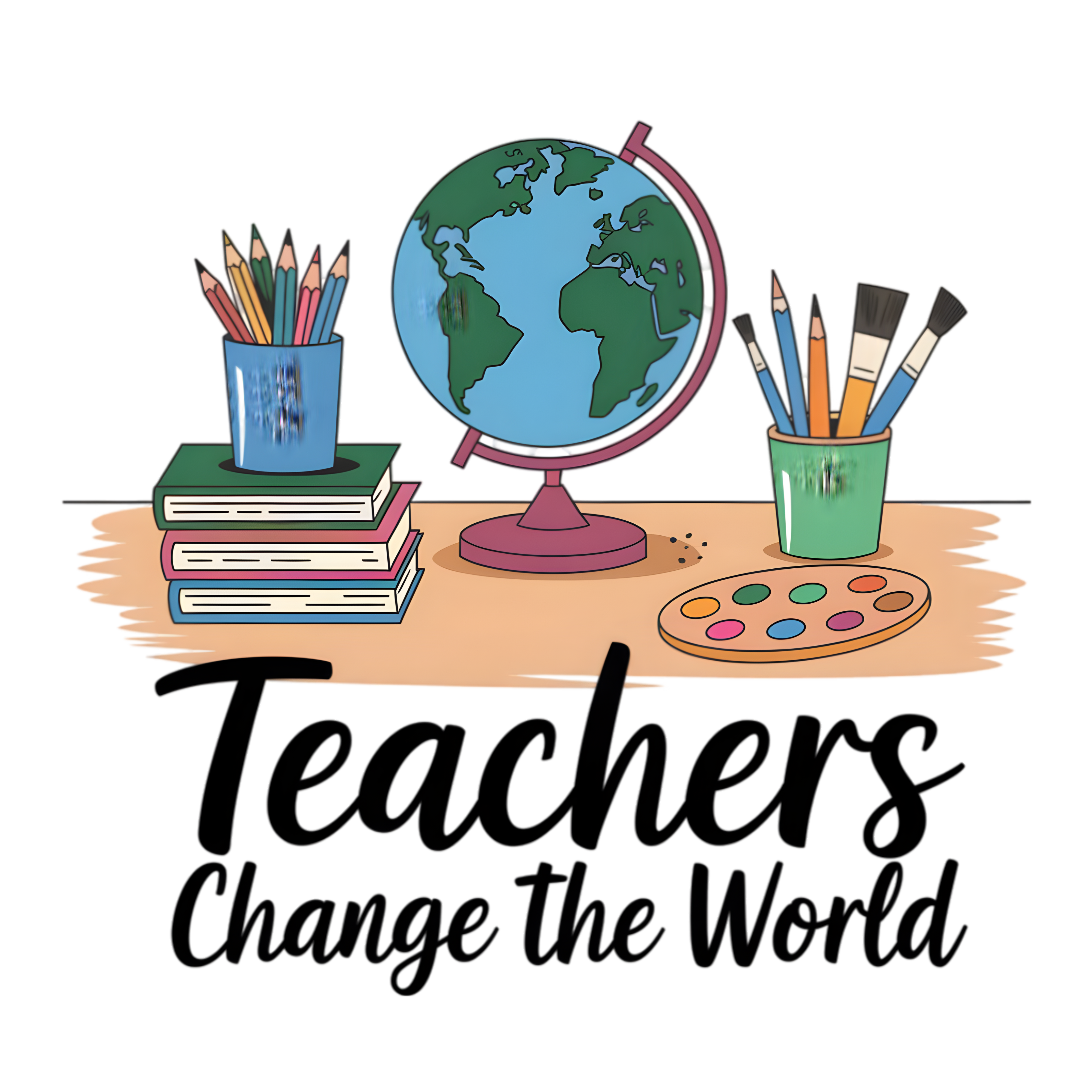 Teachers Change The World DTF Transfer