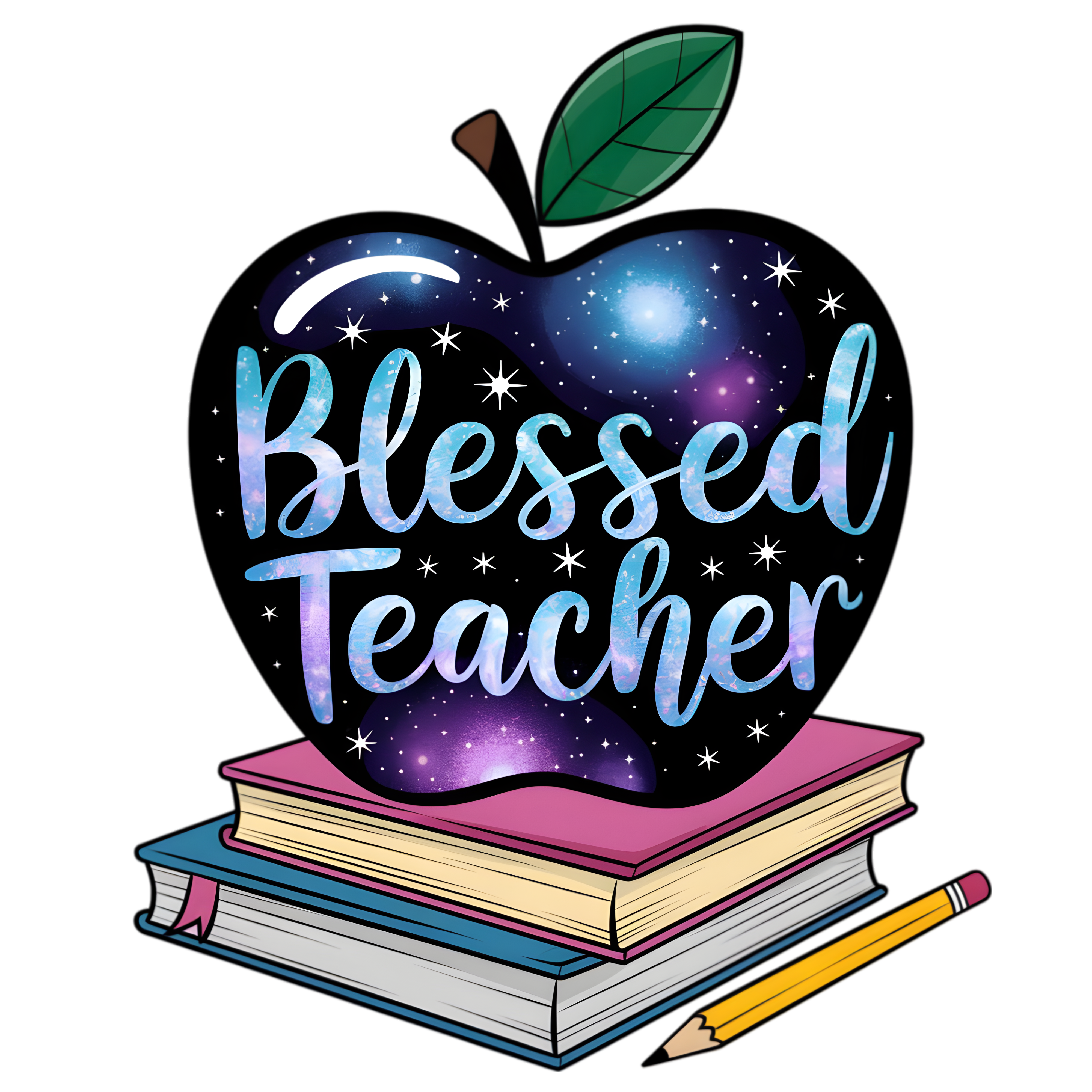 Blessed Teacher Galaxy Apple DTF Transfer