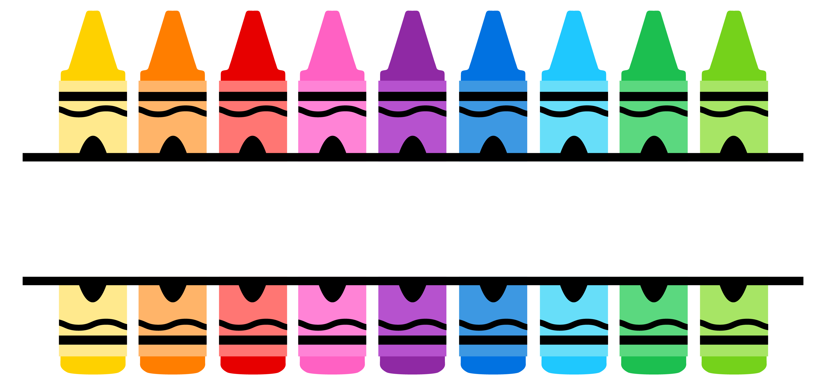 Colorful Crayons DTF Transfer