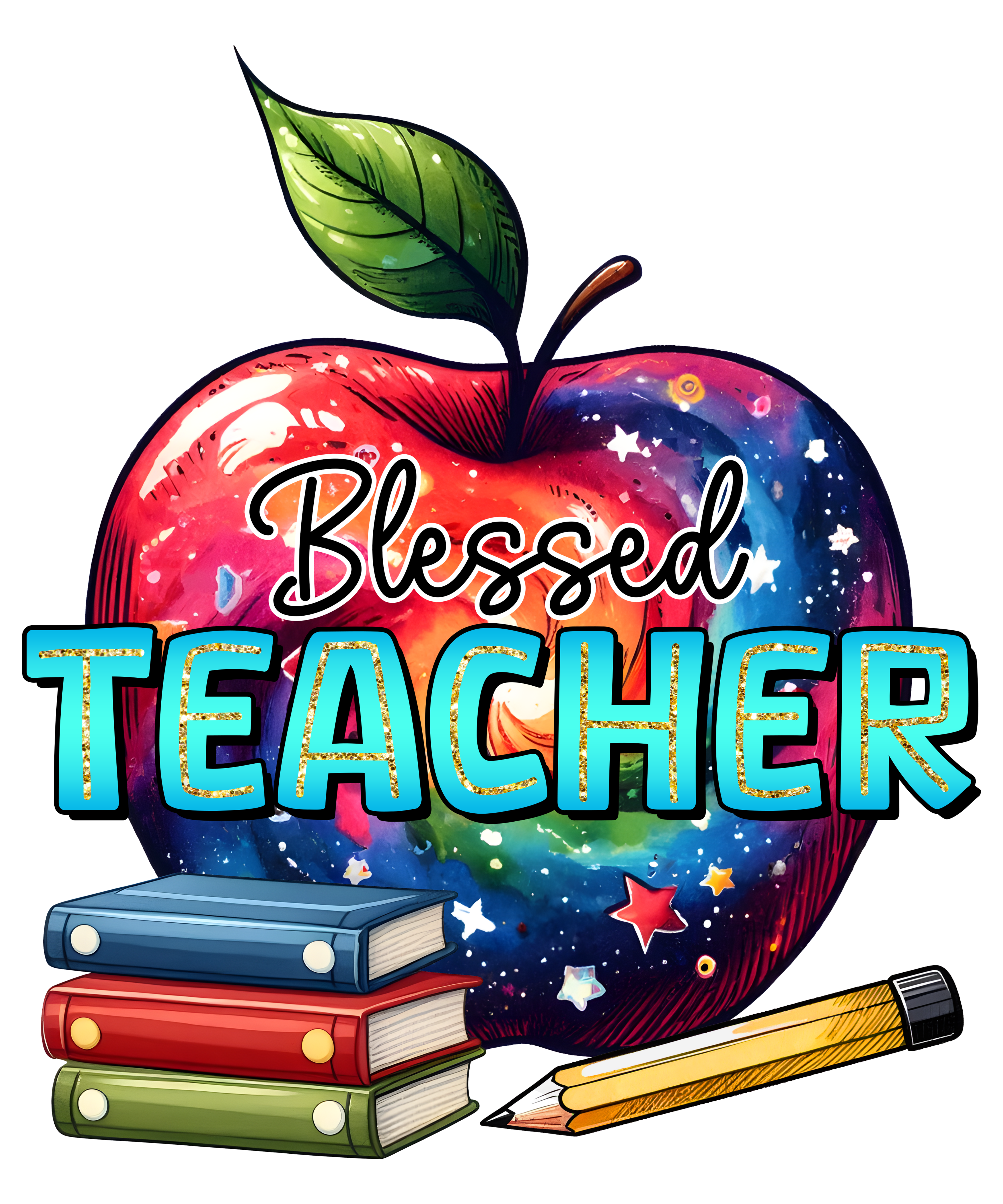 Blessed Teacher Apple DTF Transfer