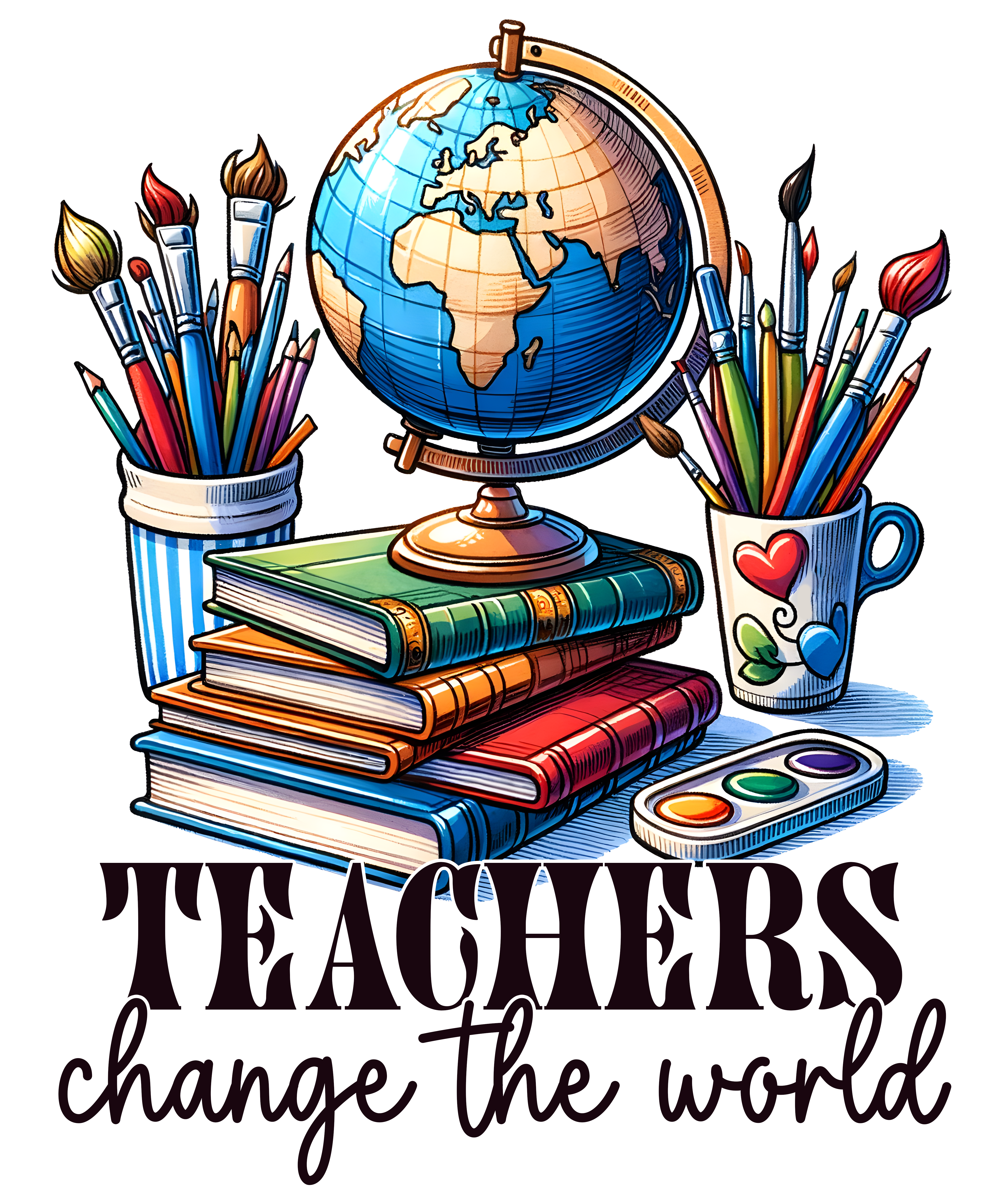 Teachers Change The World DTF Transfer