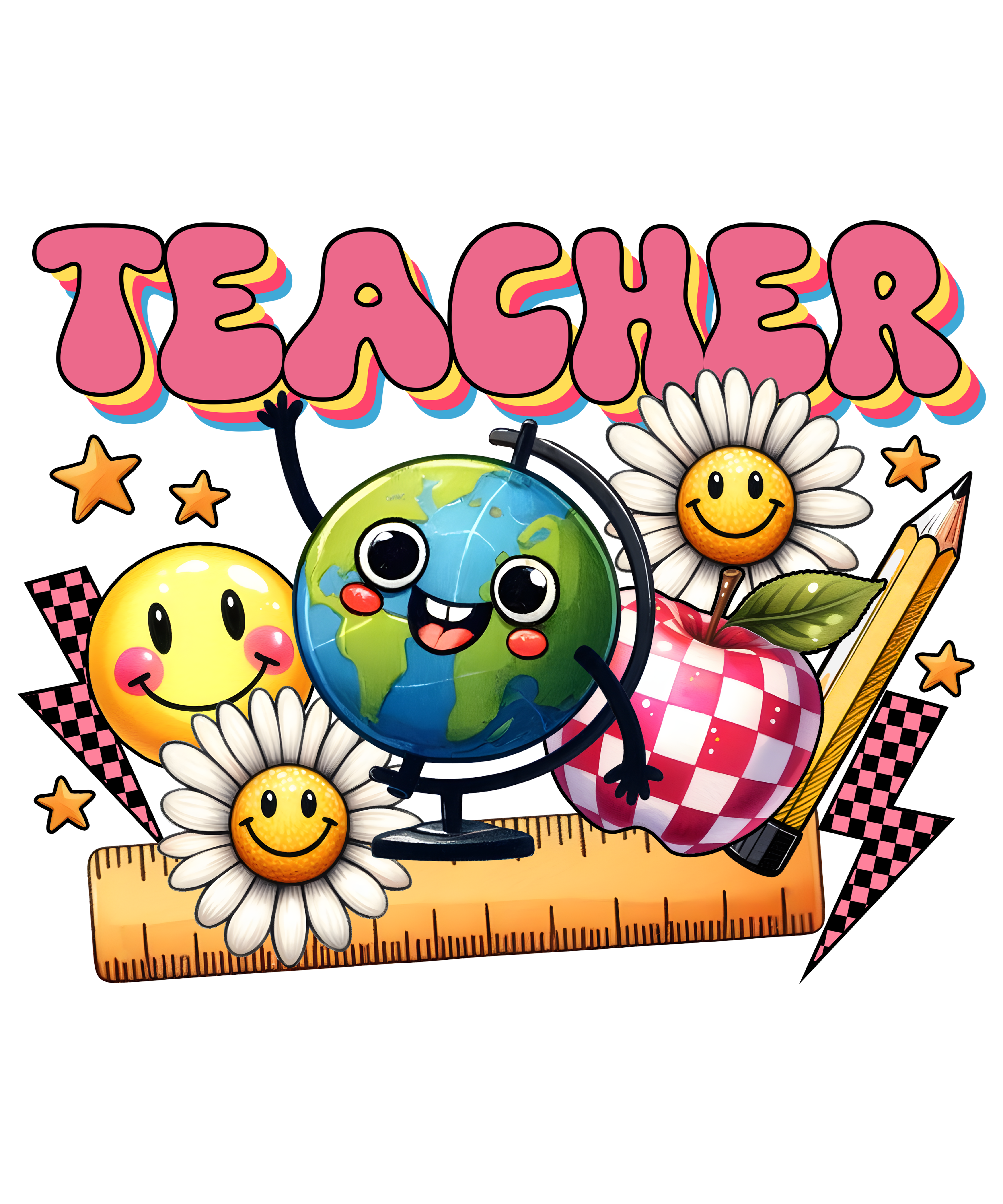 Teacher Retro Classroom DTF Transfer