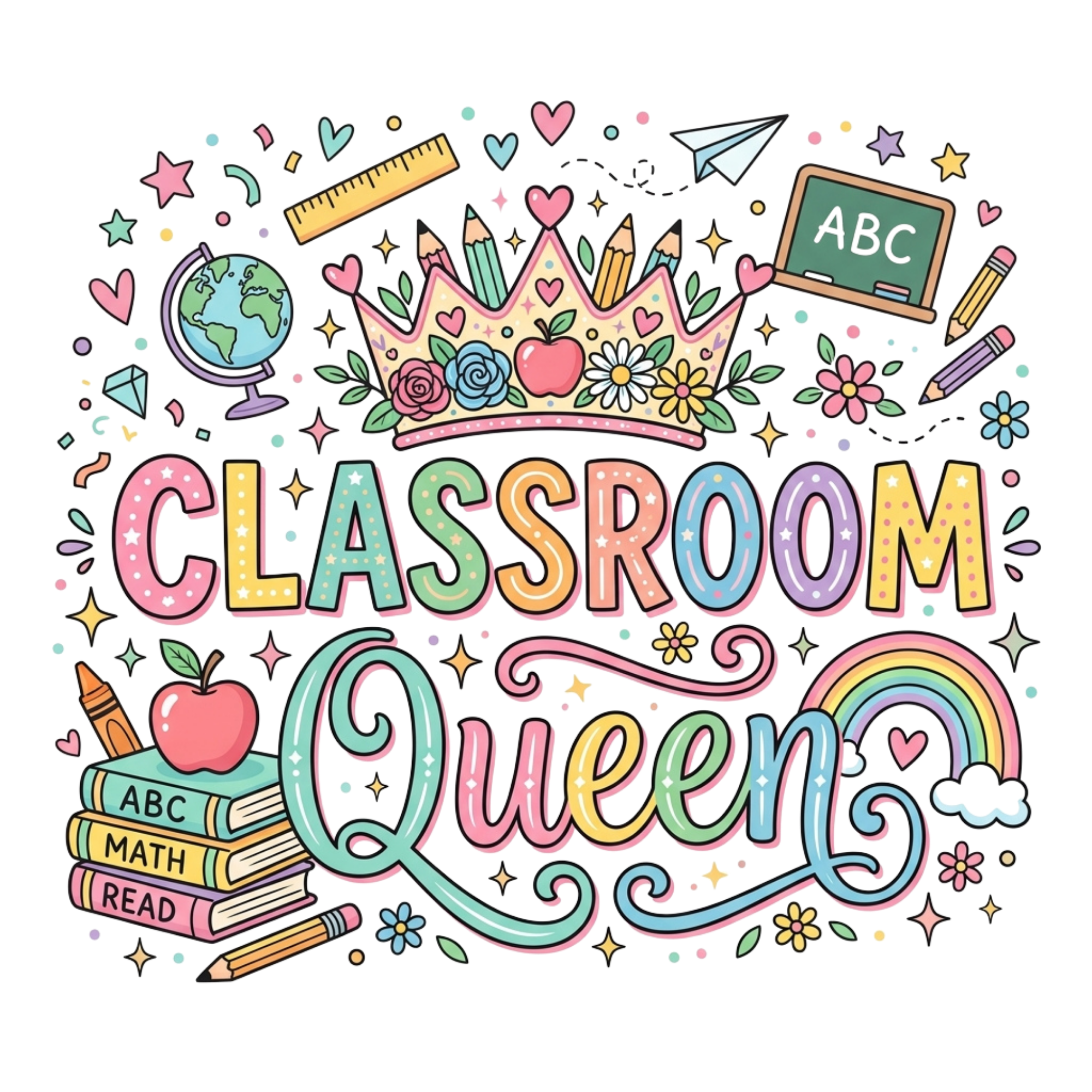 Classroom Queen Teacher DTF Transfer