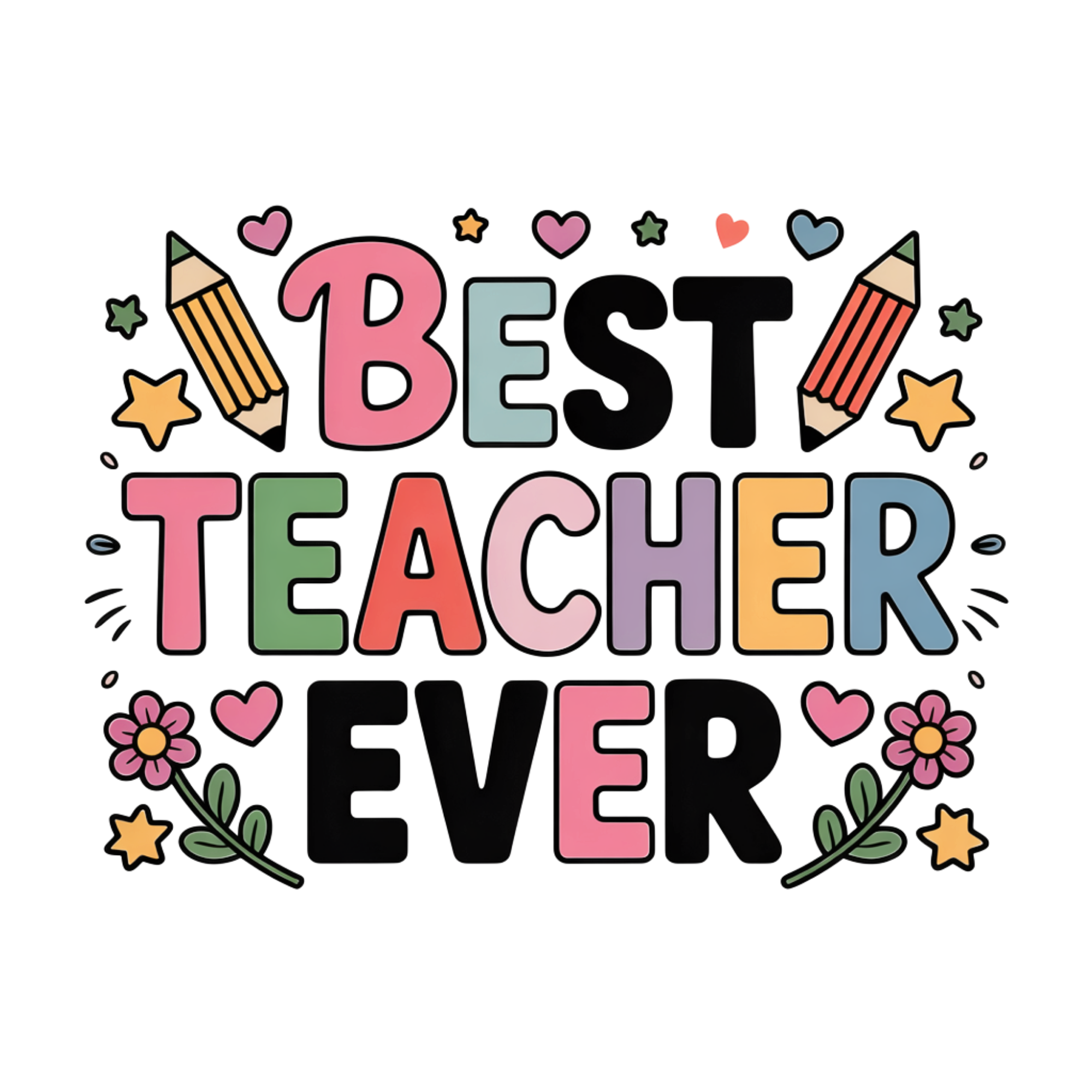 Best Teacher Ever DTF Transfer