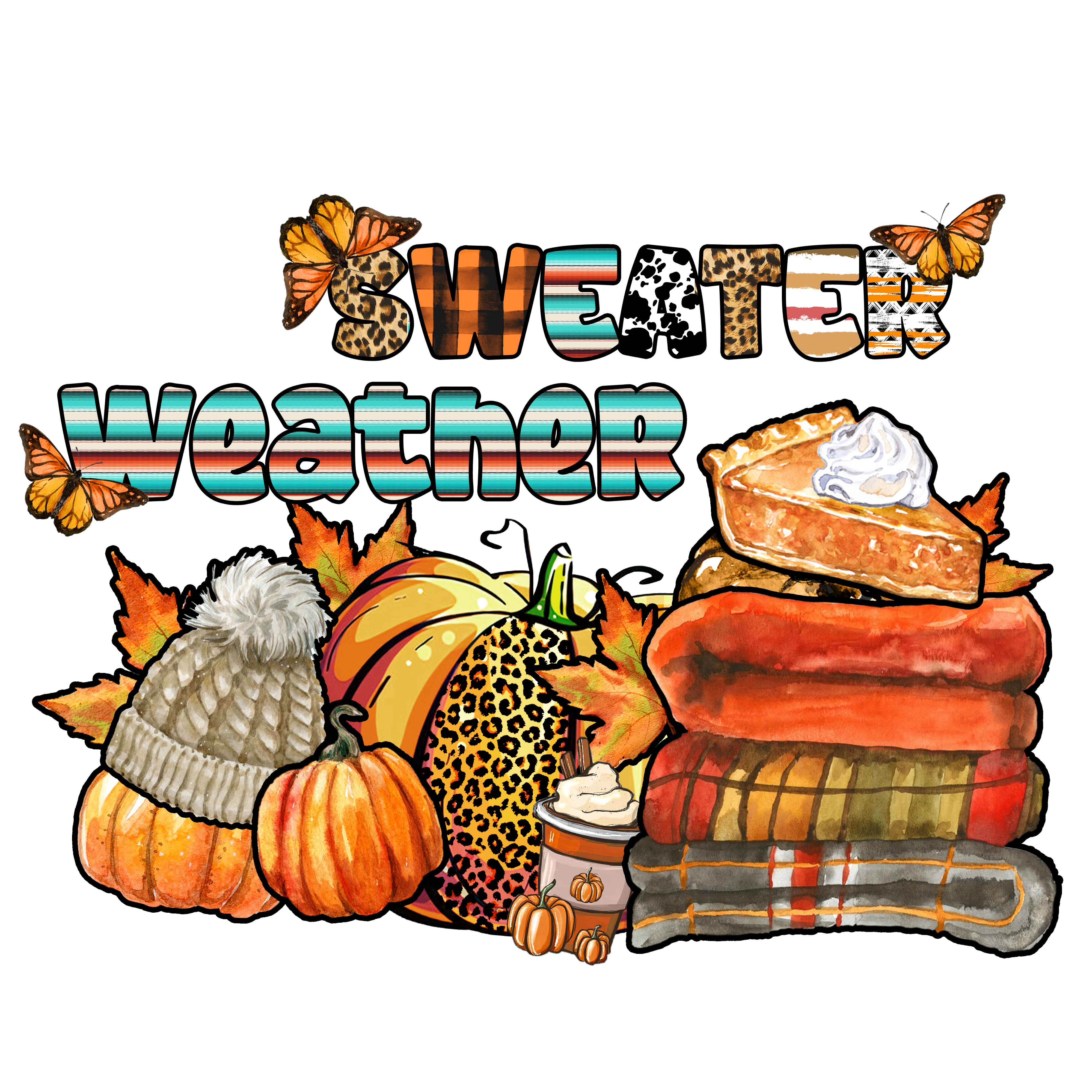 Sweater Weather Pumpkin Season DTF Transfer