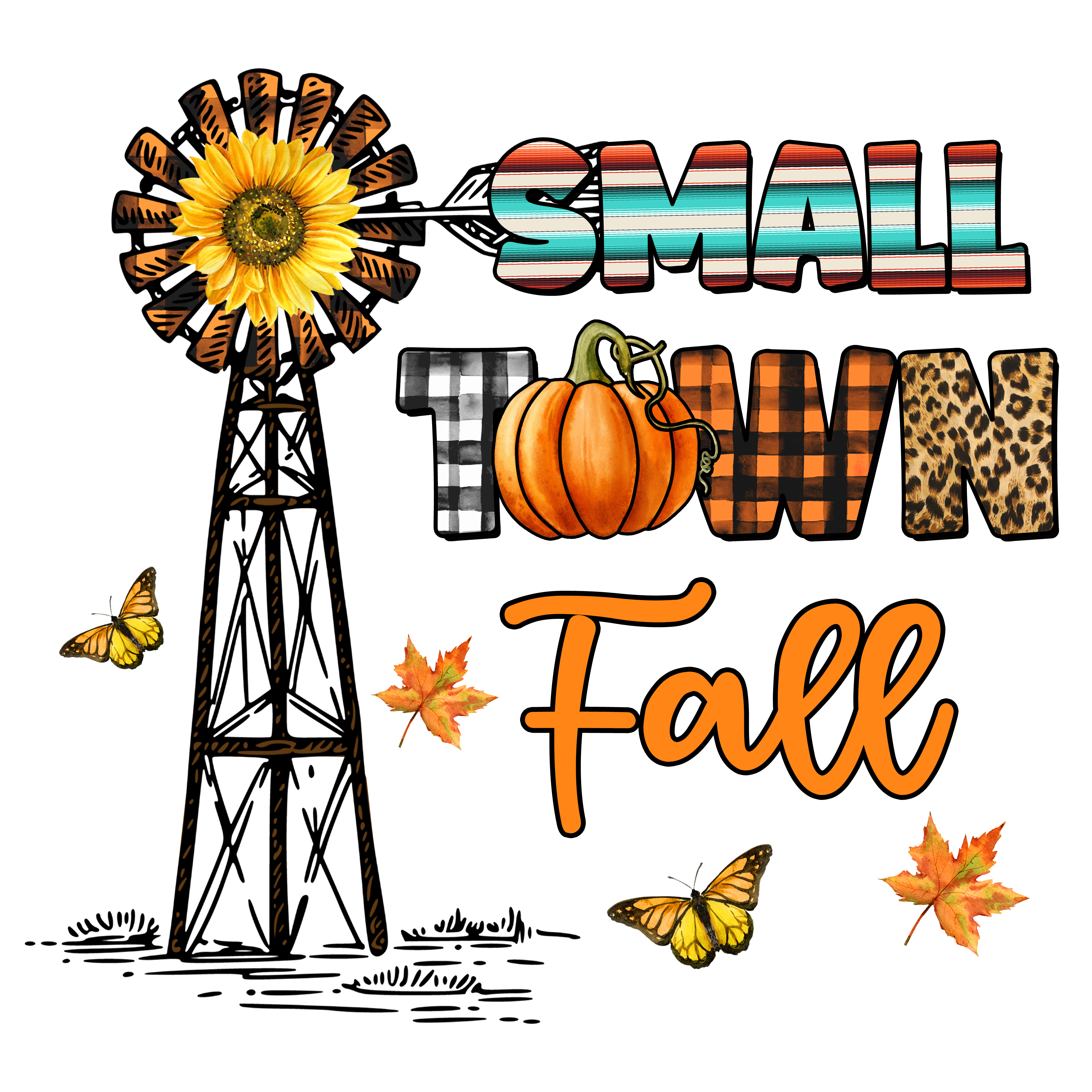 Small Town Fall DTF Transfer