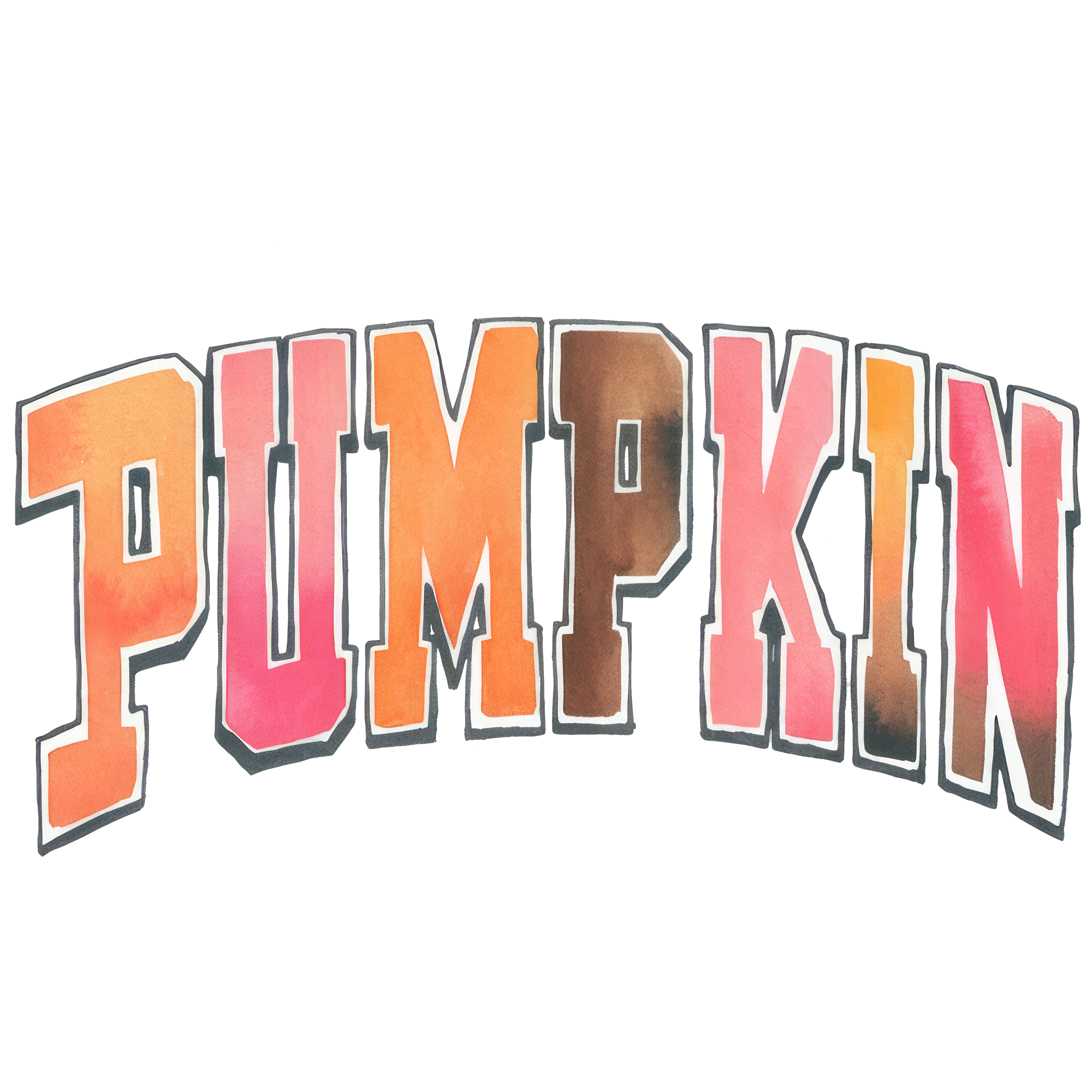 Colorful Pumpkin DTF Transfer