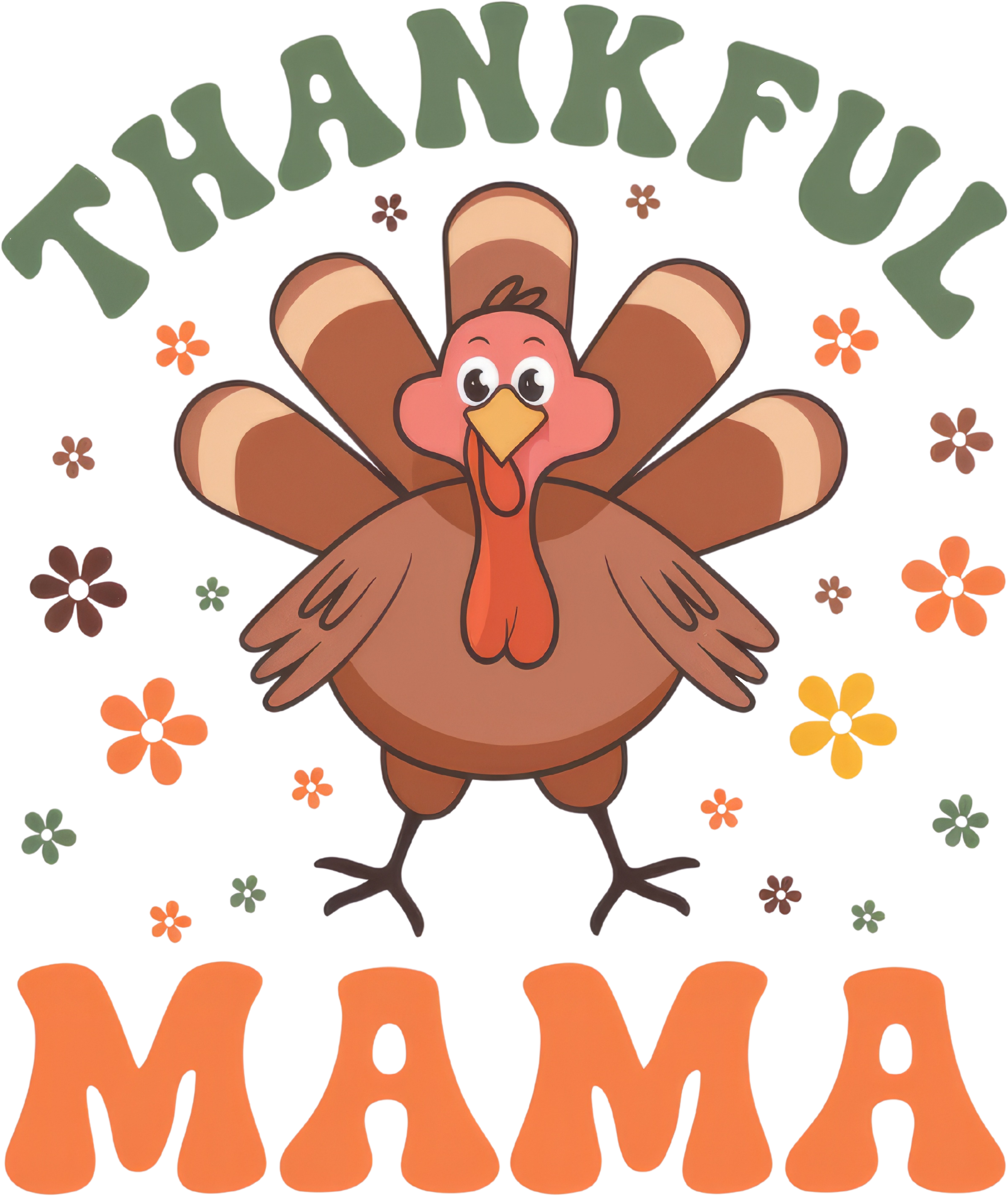 Thankful Turkey Mama DTF Transfer