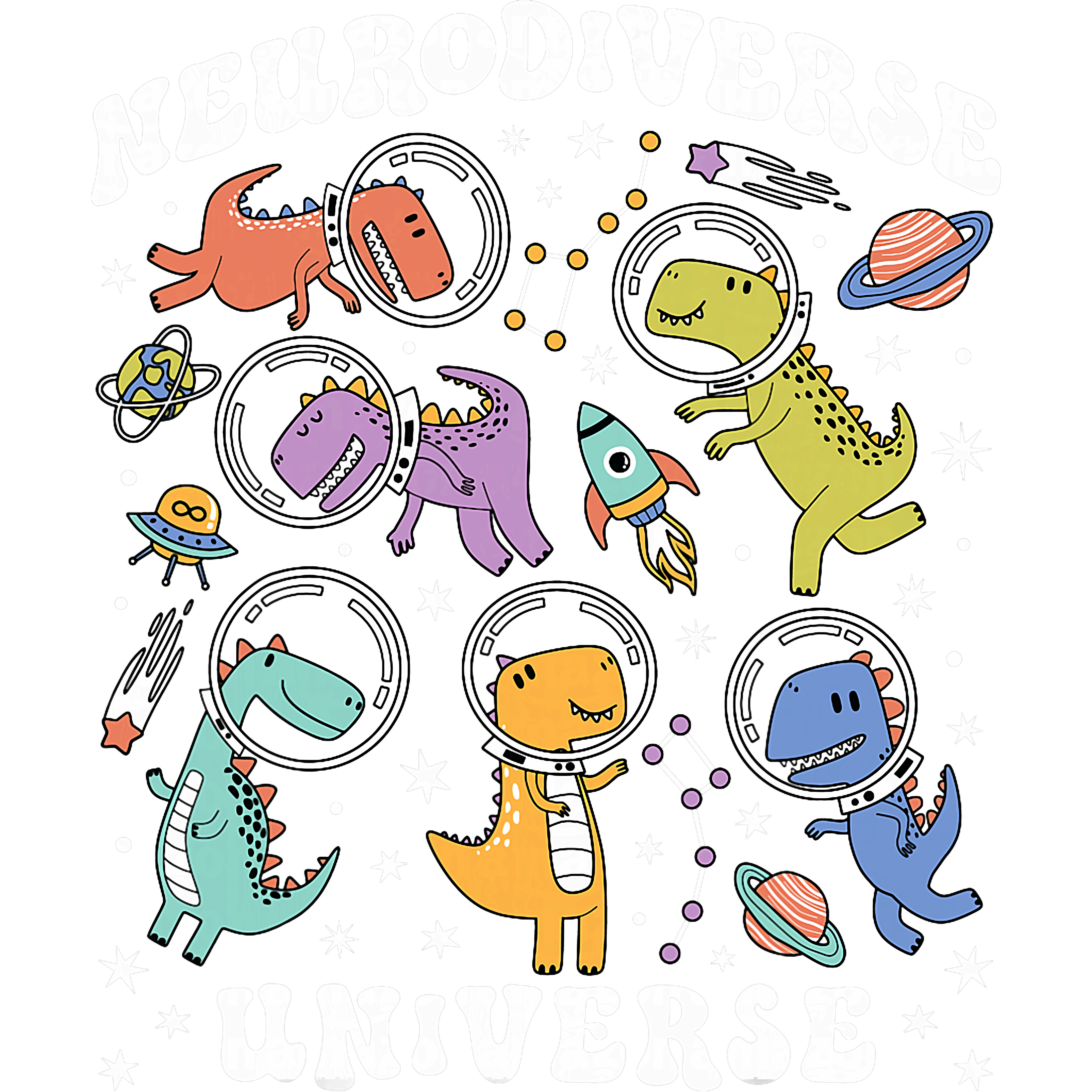 Neurodiverse Universe DTF Transfer