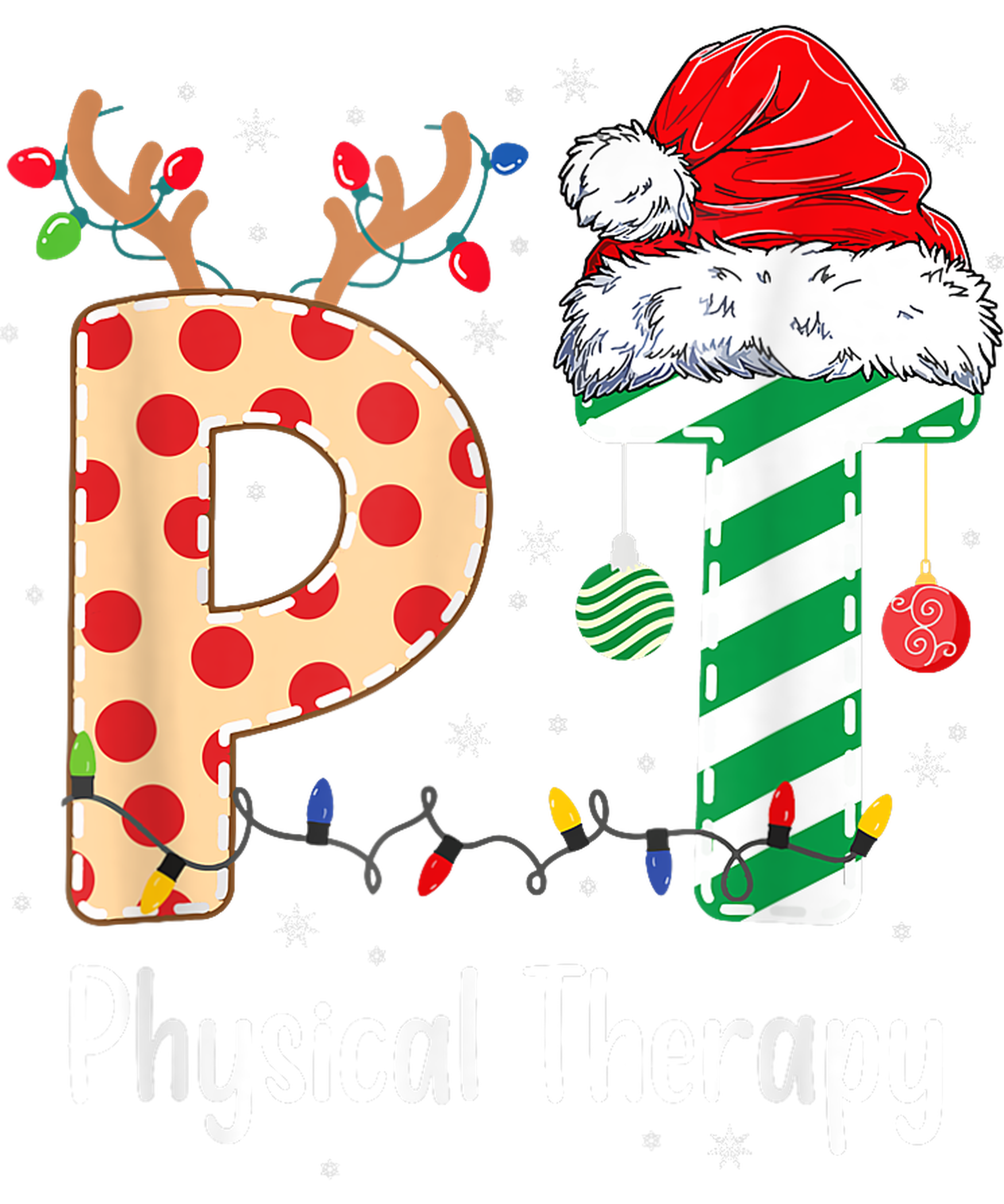 PT Physical Therapy Christmas DTF Transfer