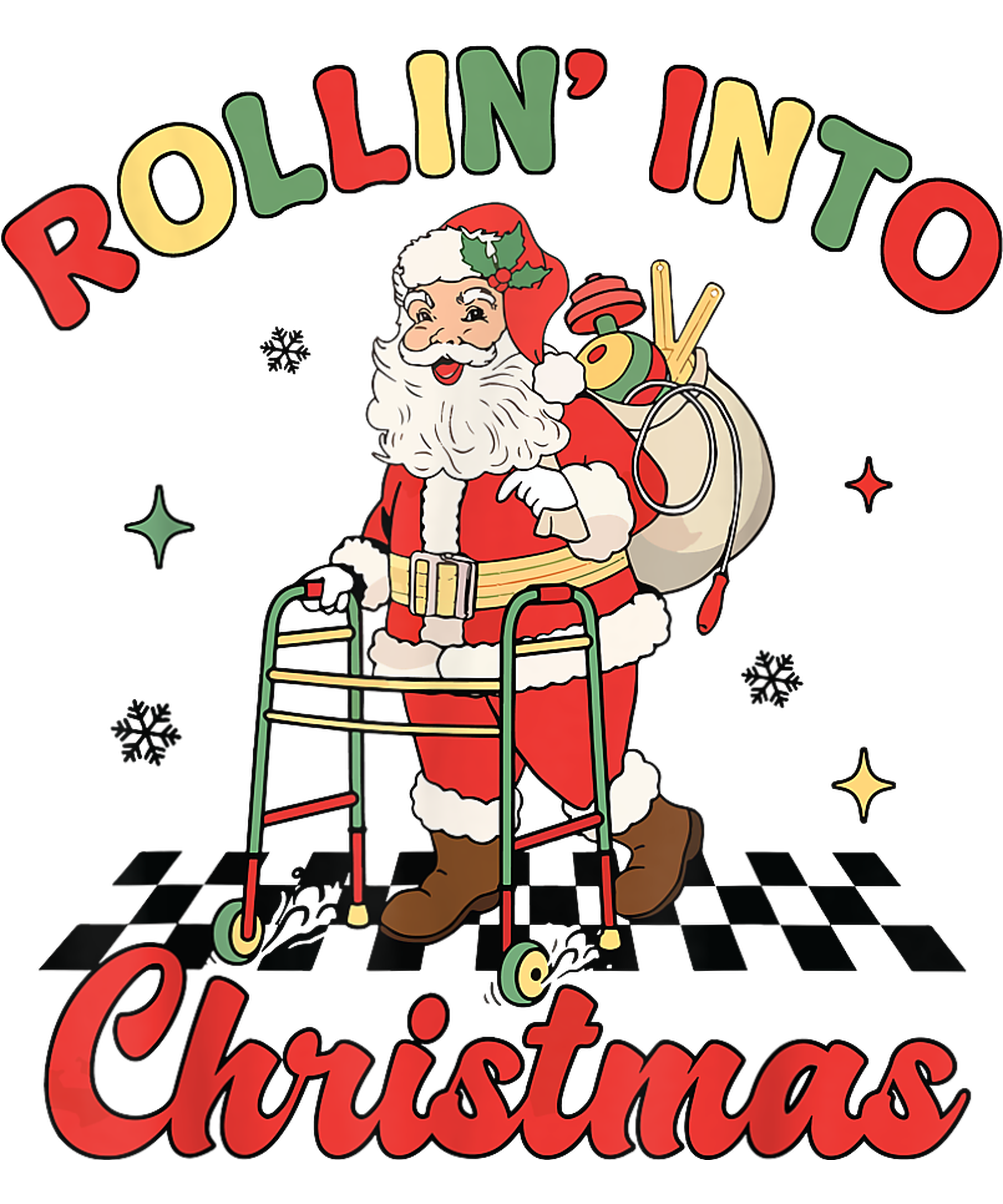 Rollin Into Christmas DTF Transfer