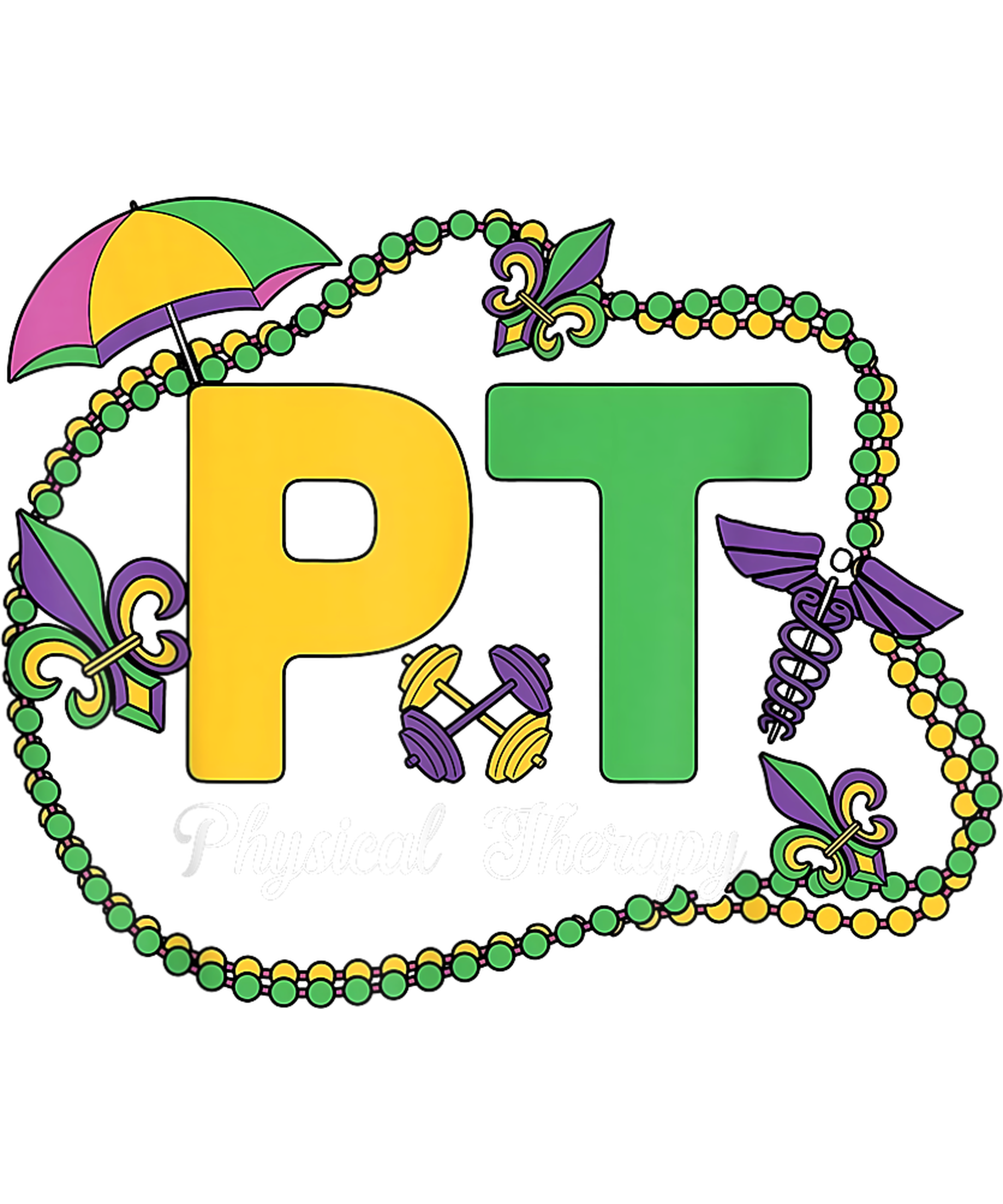 Mardi Gras PT DTF Transfer