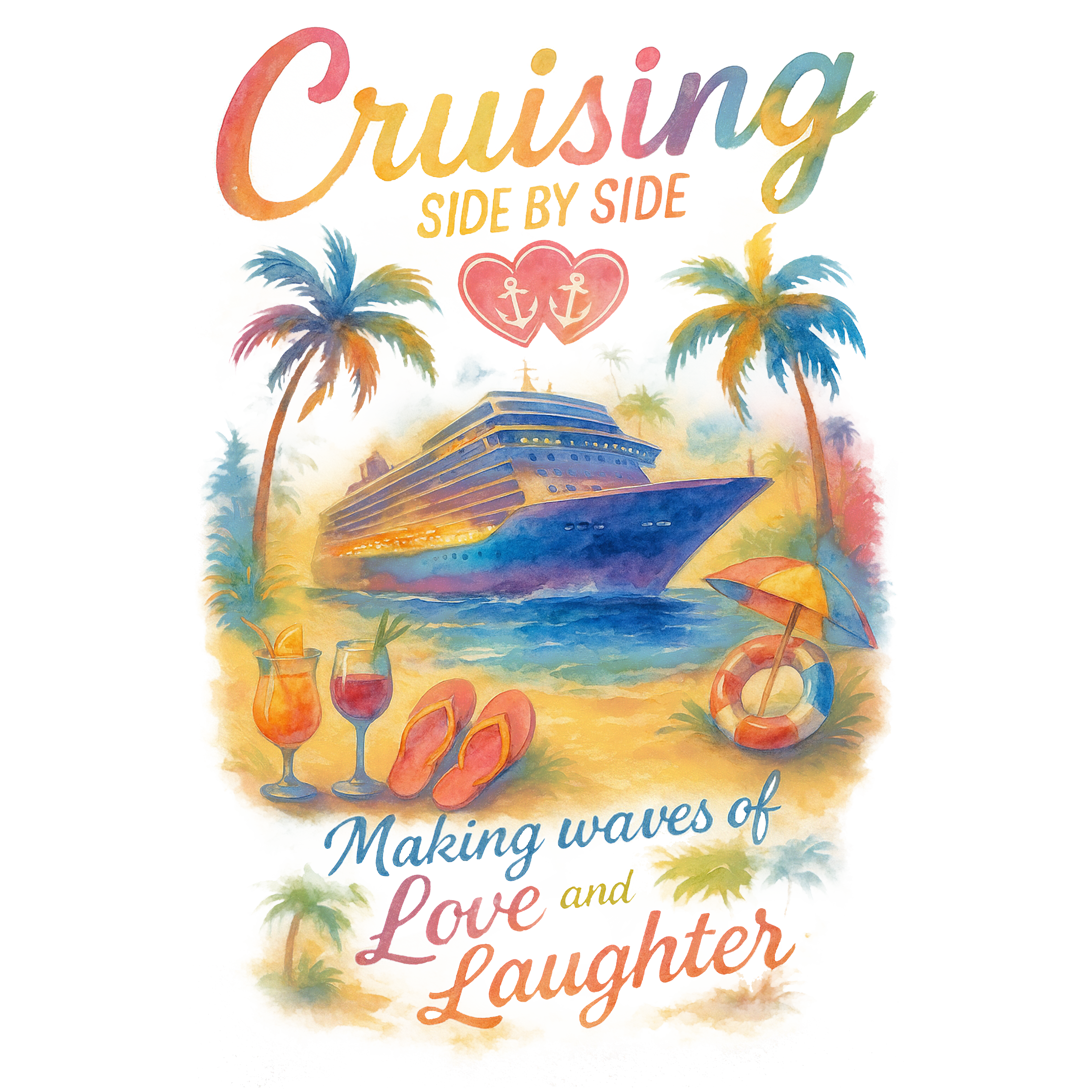 Cruising Side By Side DTF Transfer