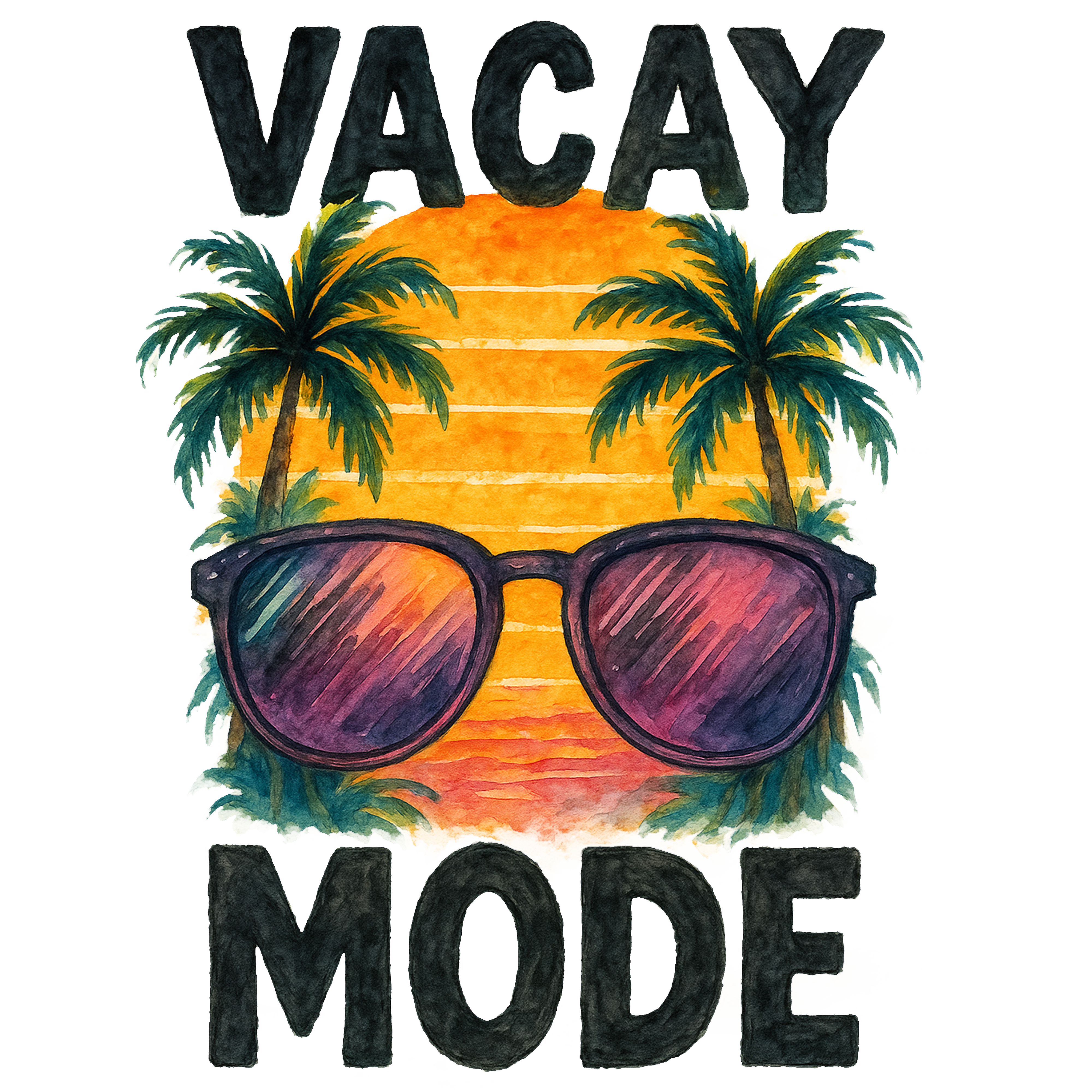Vacay Mode Tropical Sunglasses DTF Transfer