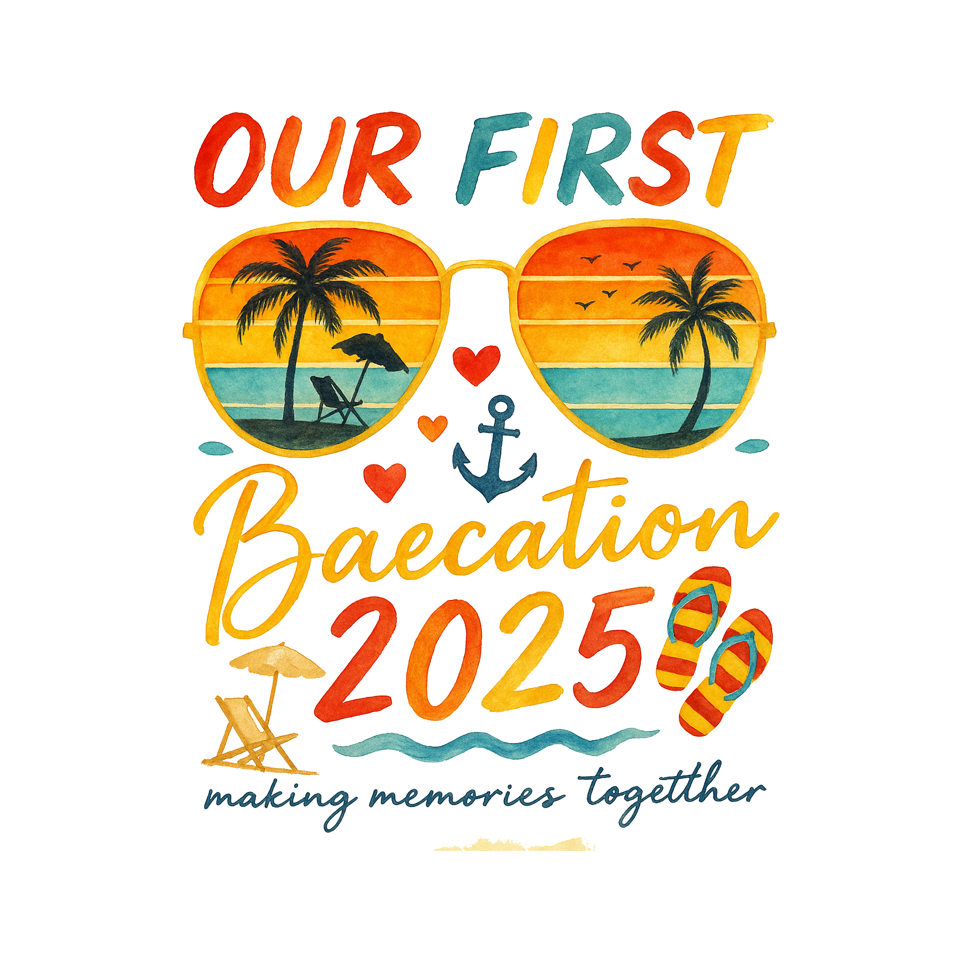 Our First Baecation 2025 DTF Transfer