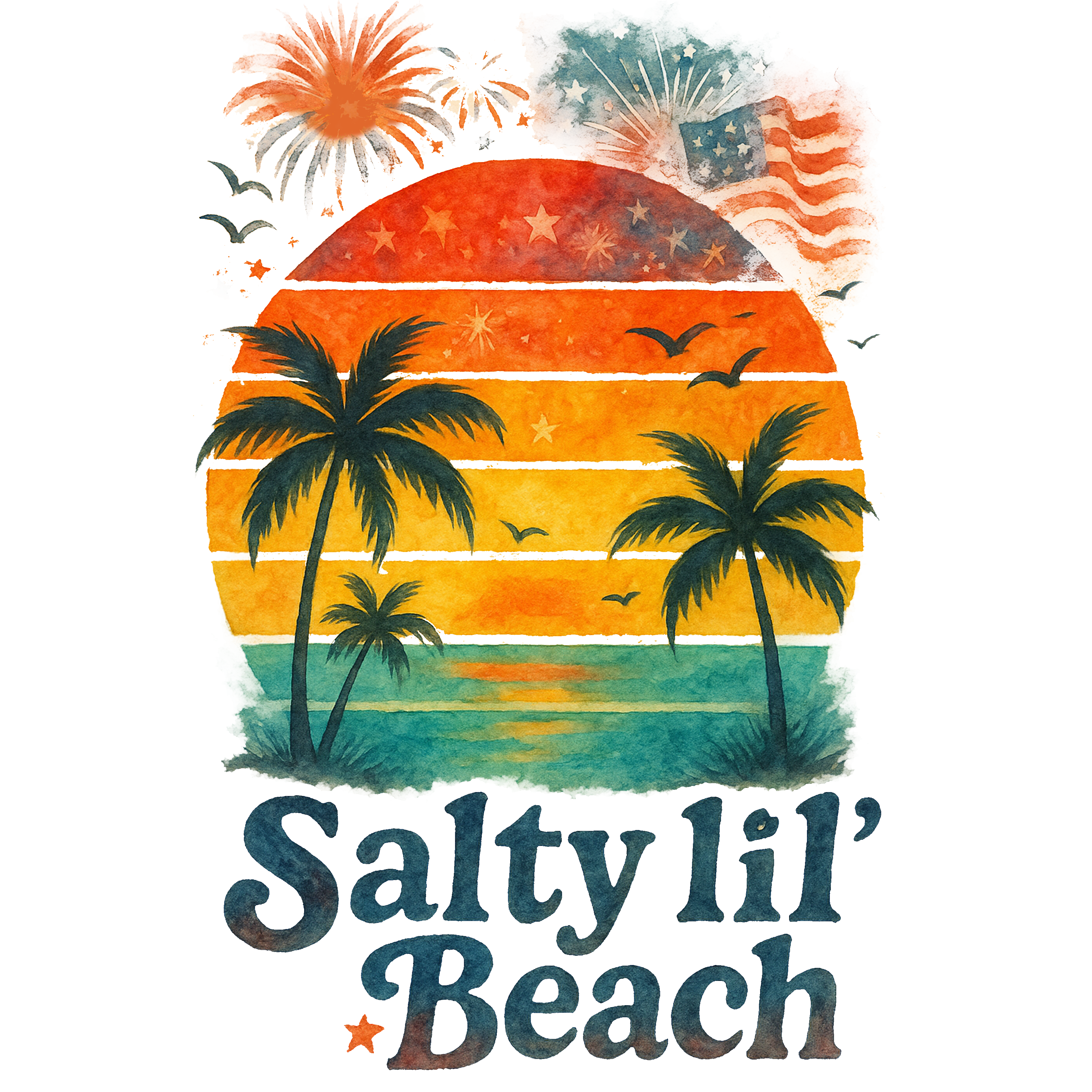 Salty Lil Beach DTF Transfer