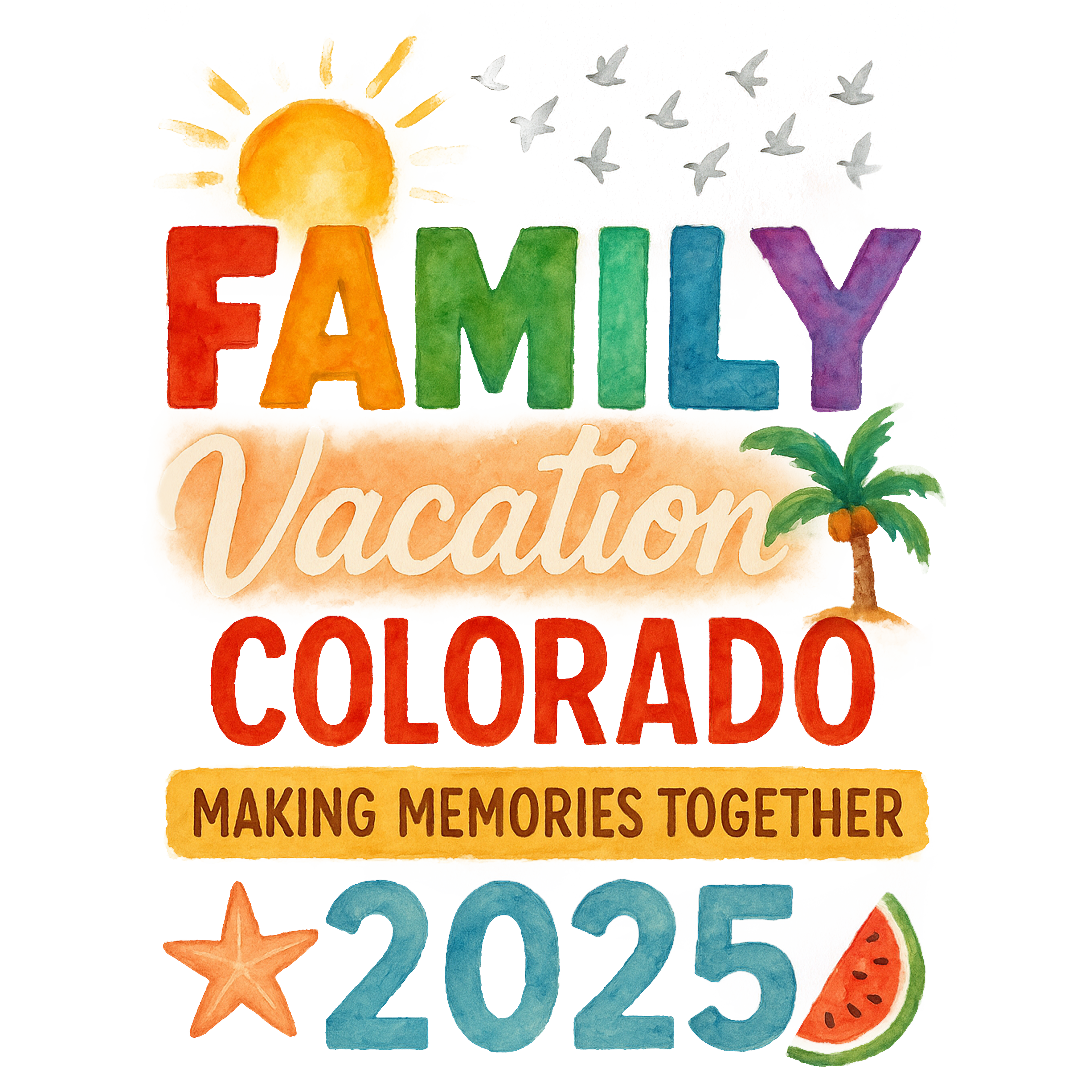Family Vacation Colorado 2025 DTF Transfer