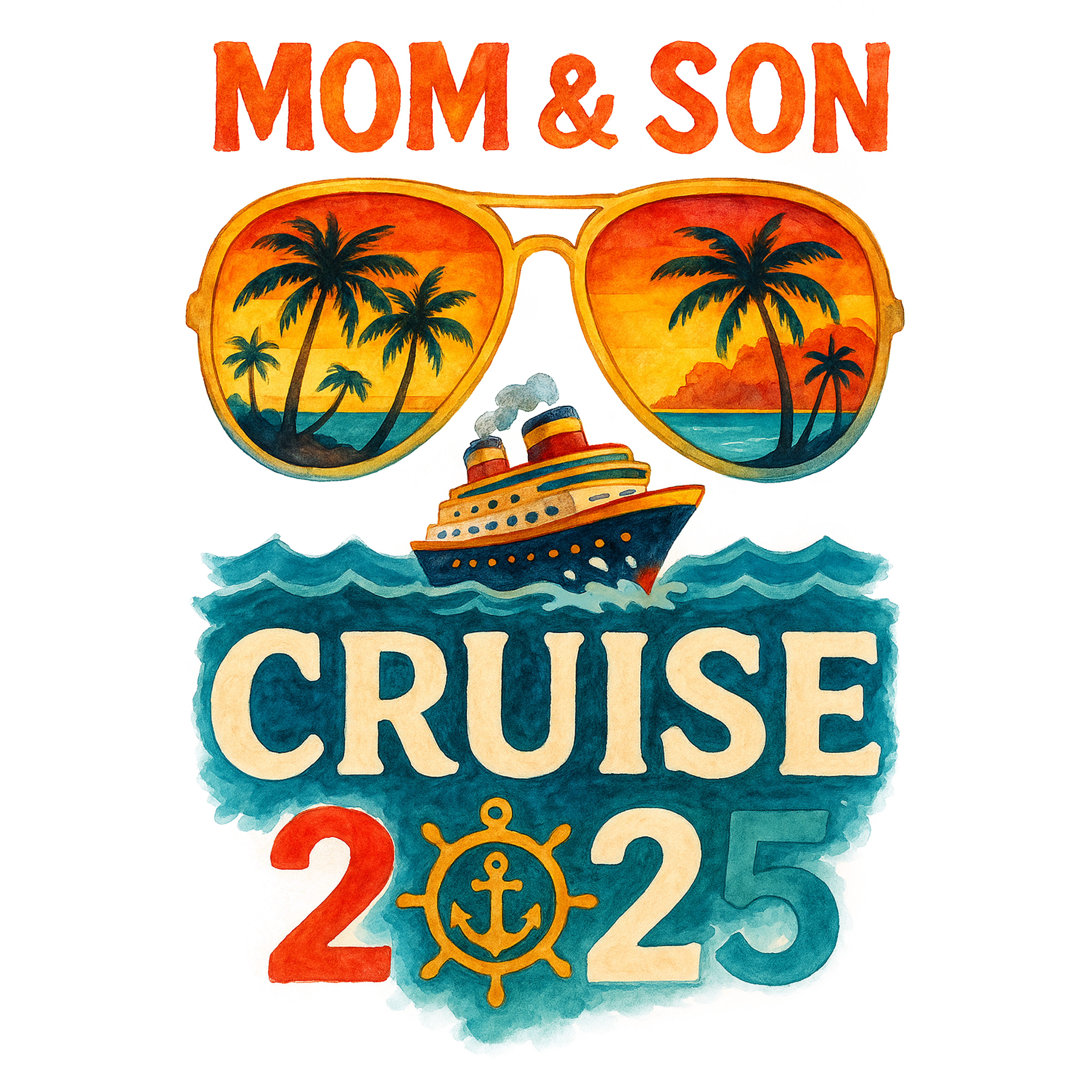 Mom And Son Cruise 2025 DTF Transfer