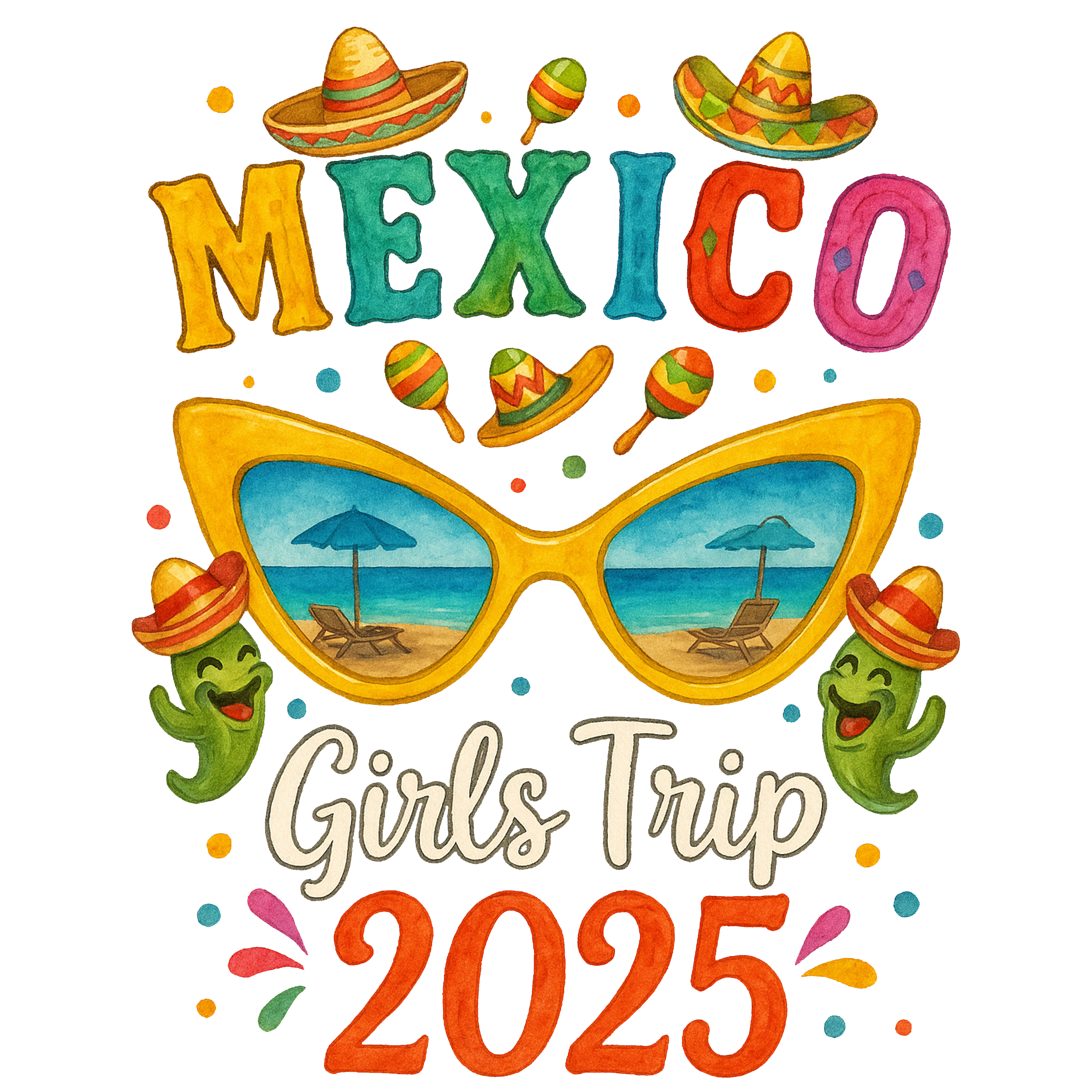 Mexico Girls Trip 2025 DTF Transfer