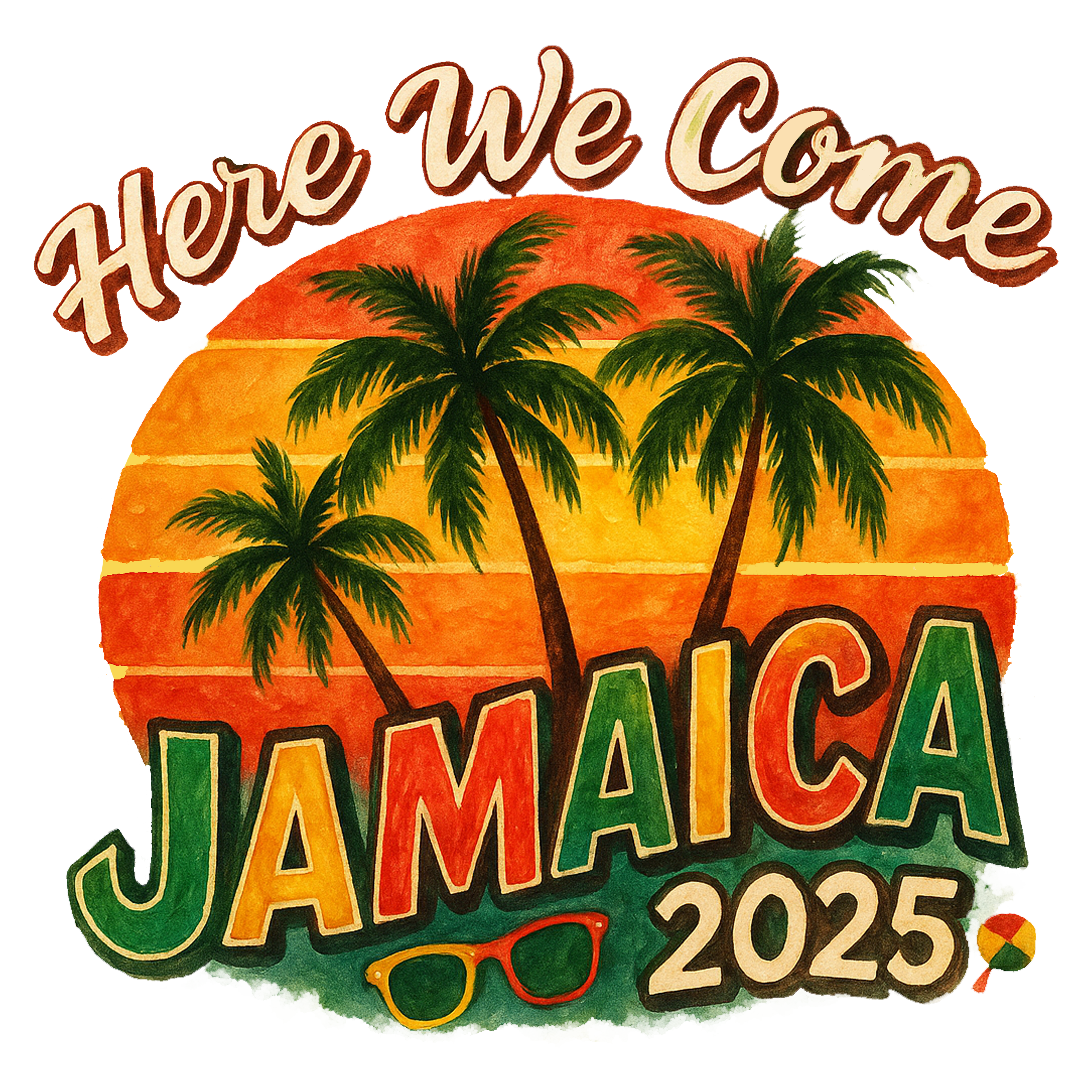 Here We Come Jamaica 2025 DTF Transfer