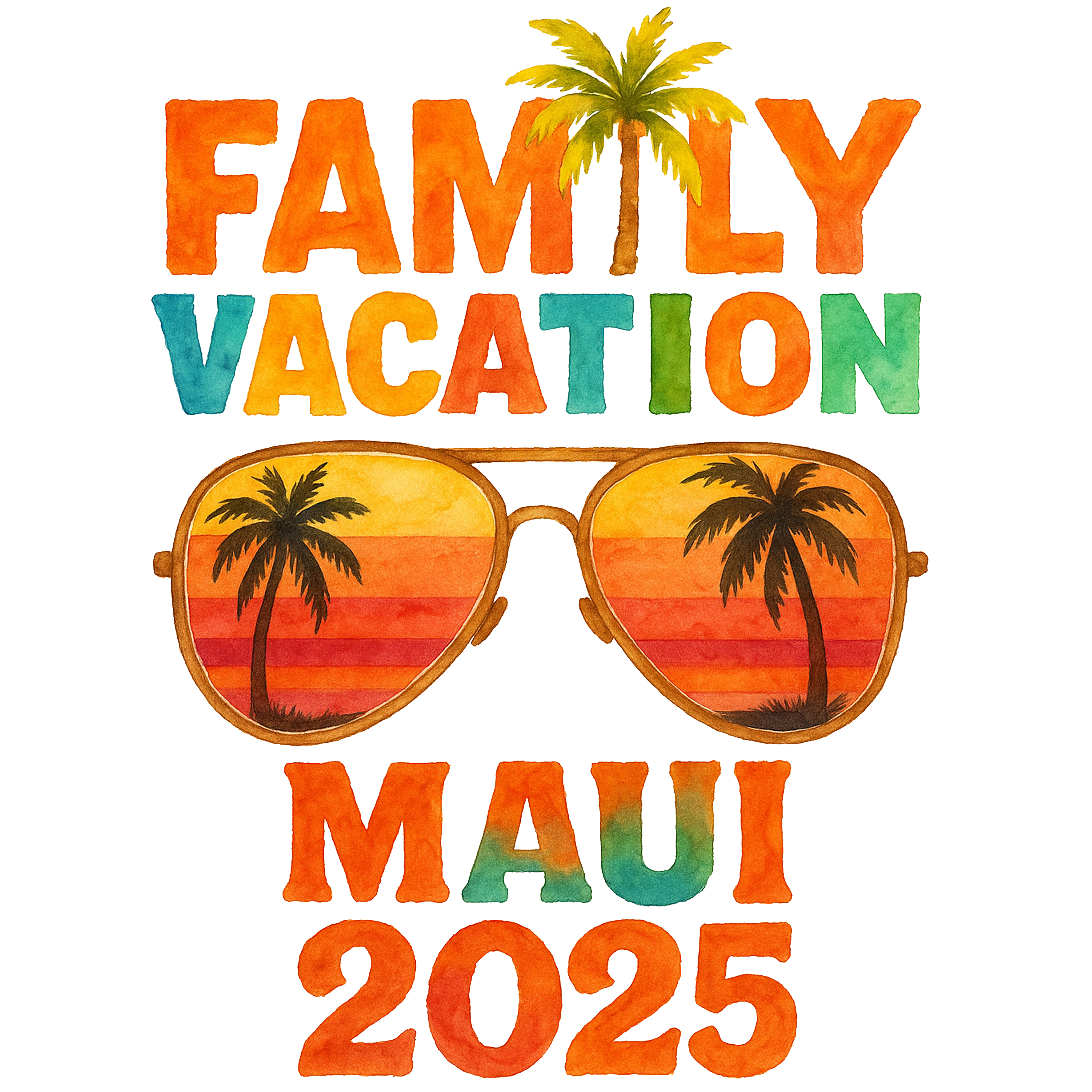 Family Vacation Maui 2025 DTF Transfer