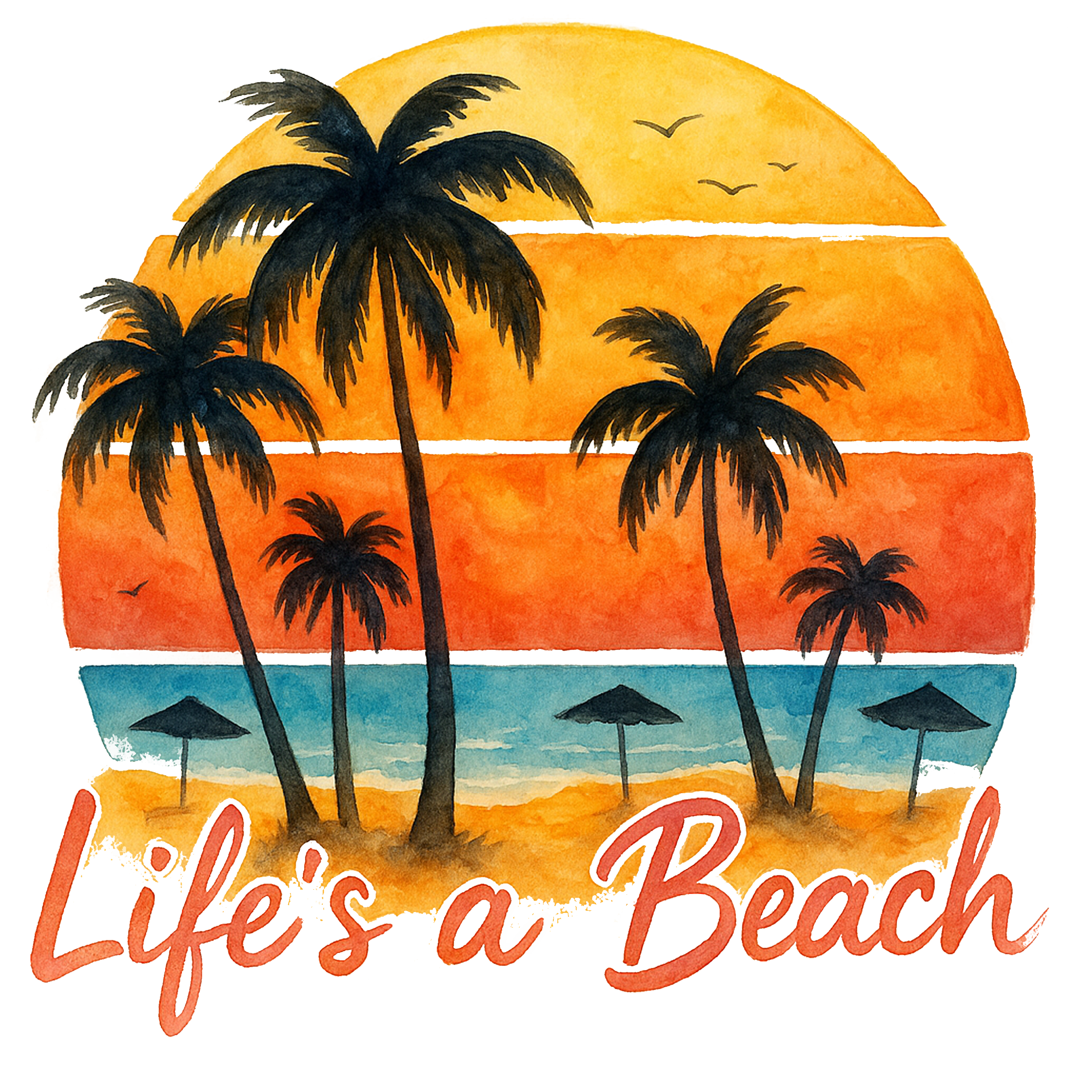 Lifes A Beach DTF Transfer