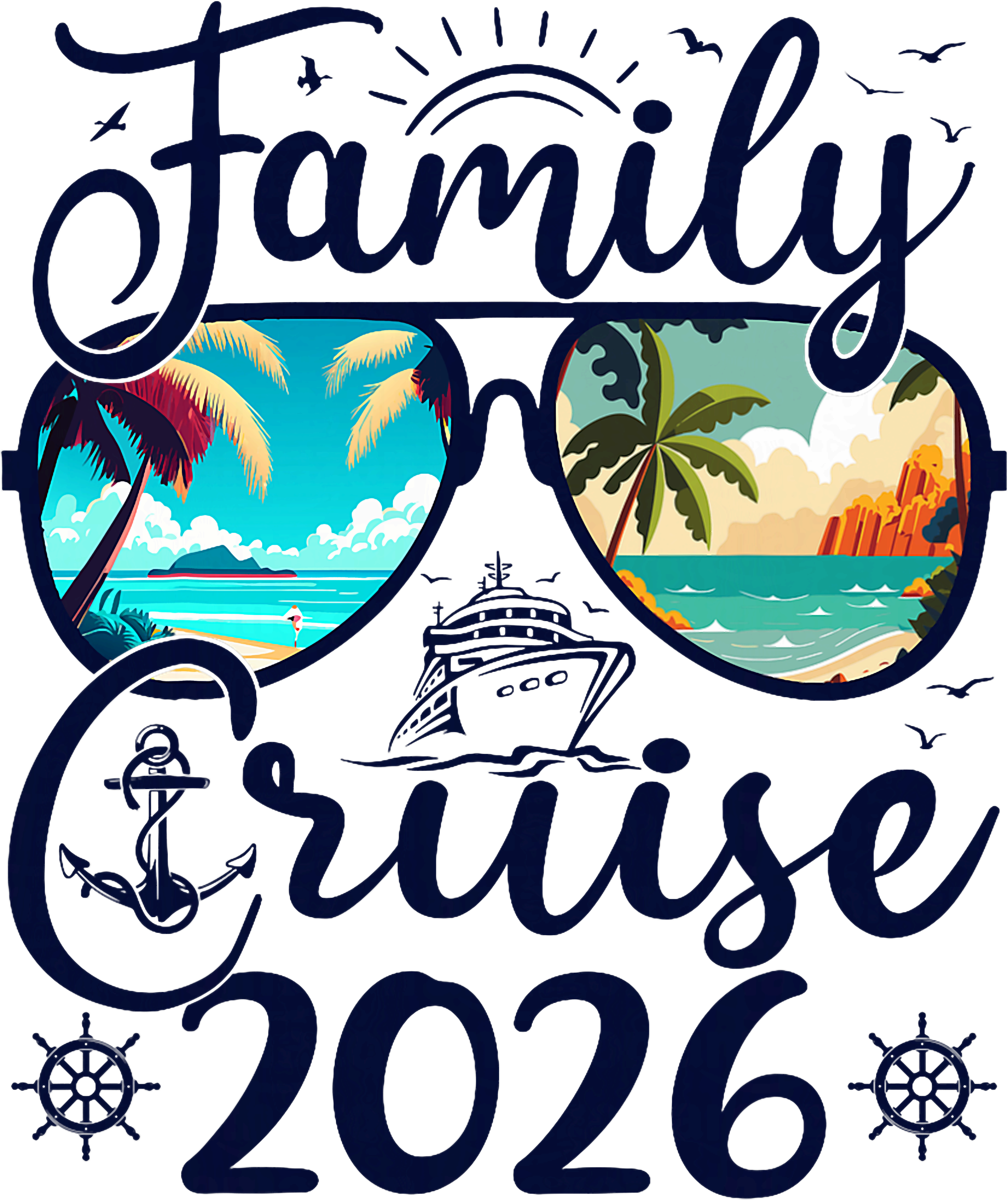 Tropical Family Cruise Adventure DTF Transfer