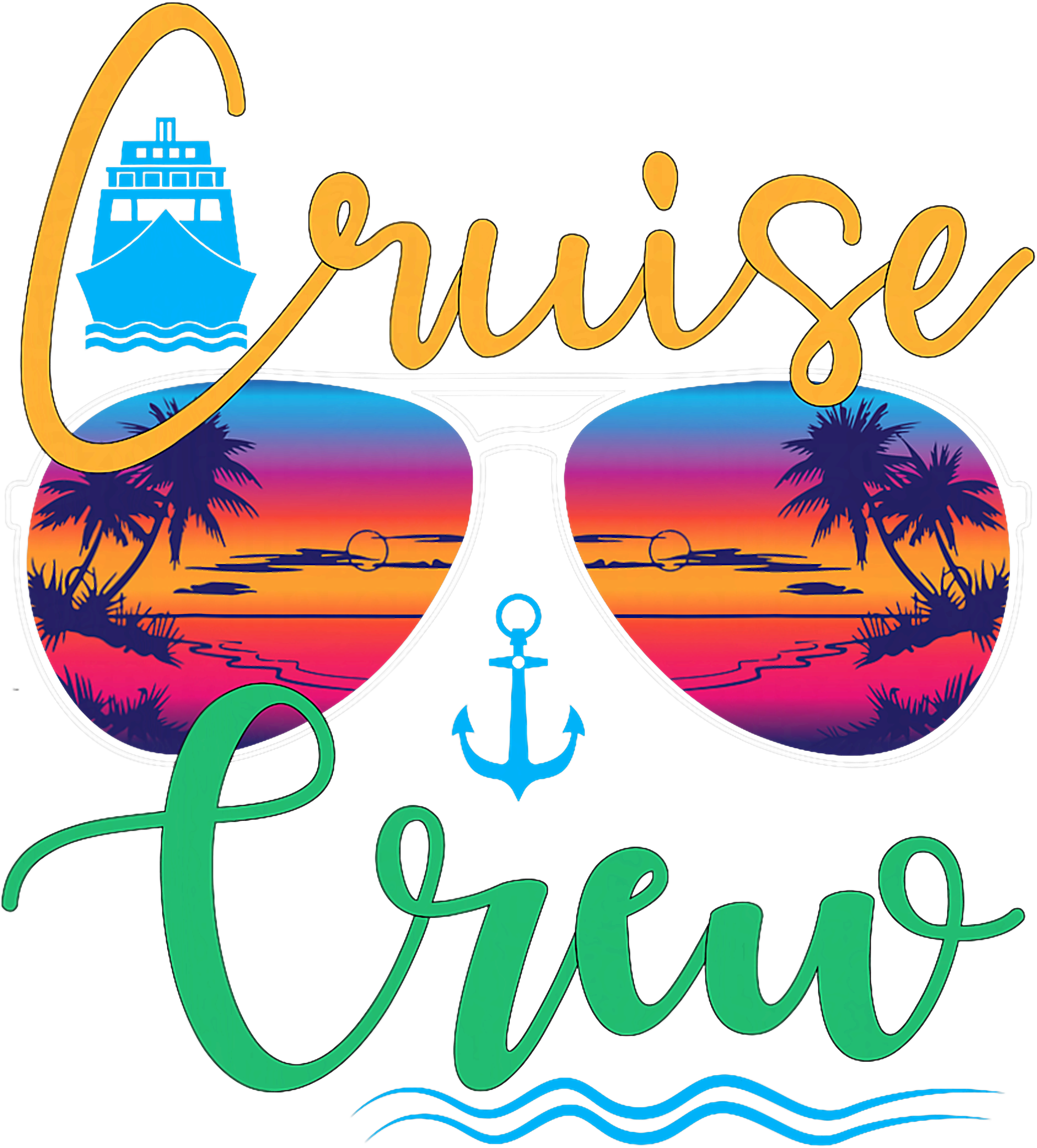 Tropical Cruise Crew Adventure DTF Transfer